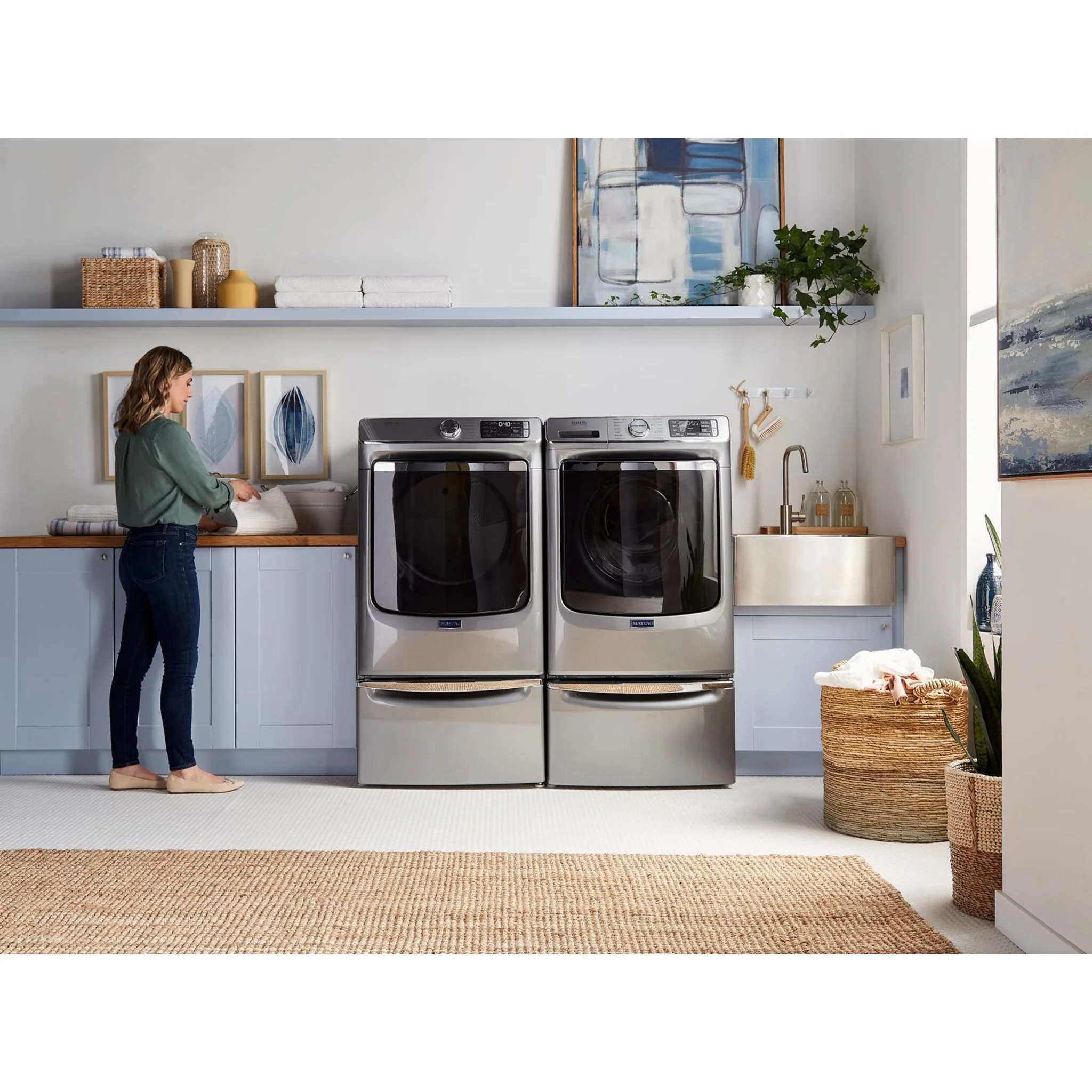 Maytag Smart Front Load Electric Dryer with Extra Power and Advanced Moisture Sensing with industry-exclusive extra moisture sensor - 7.3 cu. ft. -Metallic Slate (YMED8630HC) - Image 16