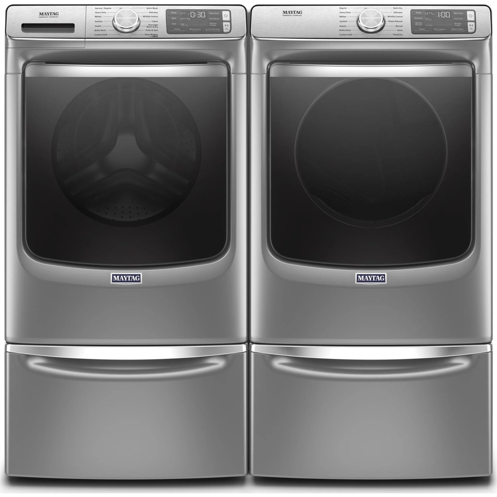 Maytag Smart Front Load Electric Dryer with Extra Power and Advanced Moisture Sensing with industry-exclusive extra moisture sensor - 7.3 cu. ft. -Metallic Slate (YMED8630HC) - Image 18