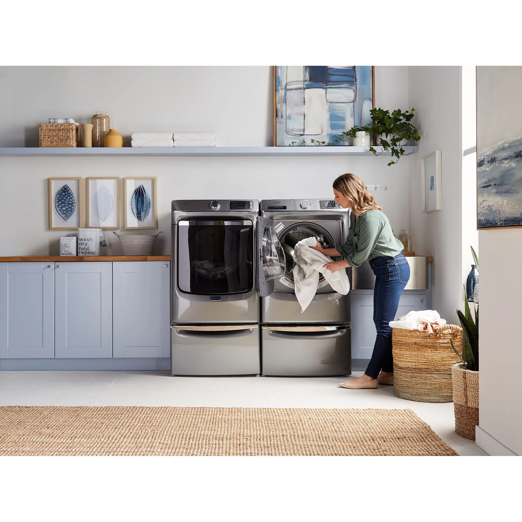 Maytag Smart Front Load Electric Dryer with Extra Power and Advanced Moisture Sensing with industry-exclusive extra moisture sensor - 7.3 cu. ft. -Metallic Slate (YMED8630HC) - Image 6