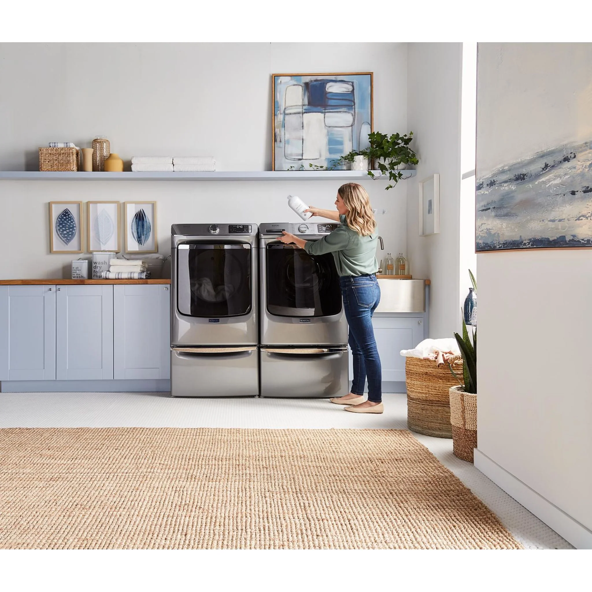 Maytag Smart Front Load Electric Dryer with Extra Power and Advanced Moisture Sensing with industry-exclusive extra moisture sensor - 7.3 cu. ft. -Metallic Slate (YMED8630HC) - Image 8