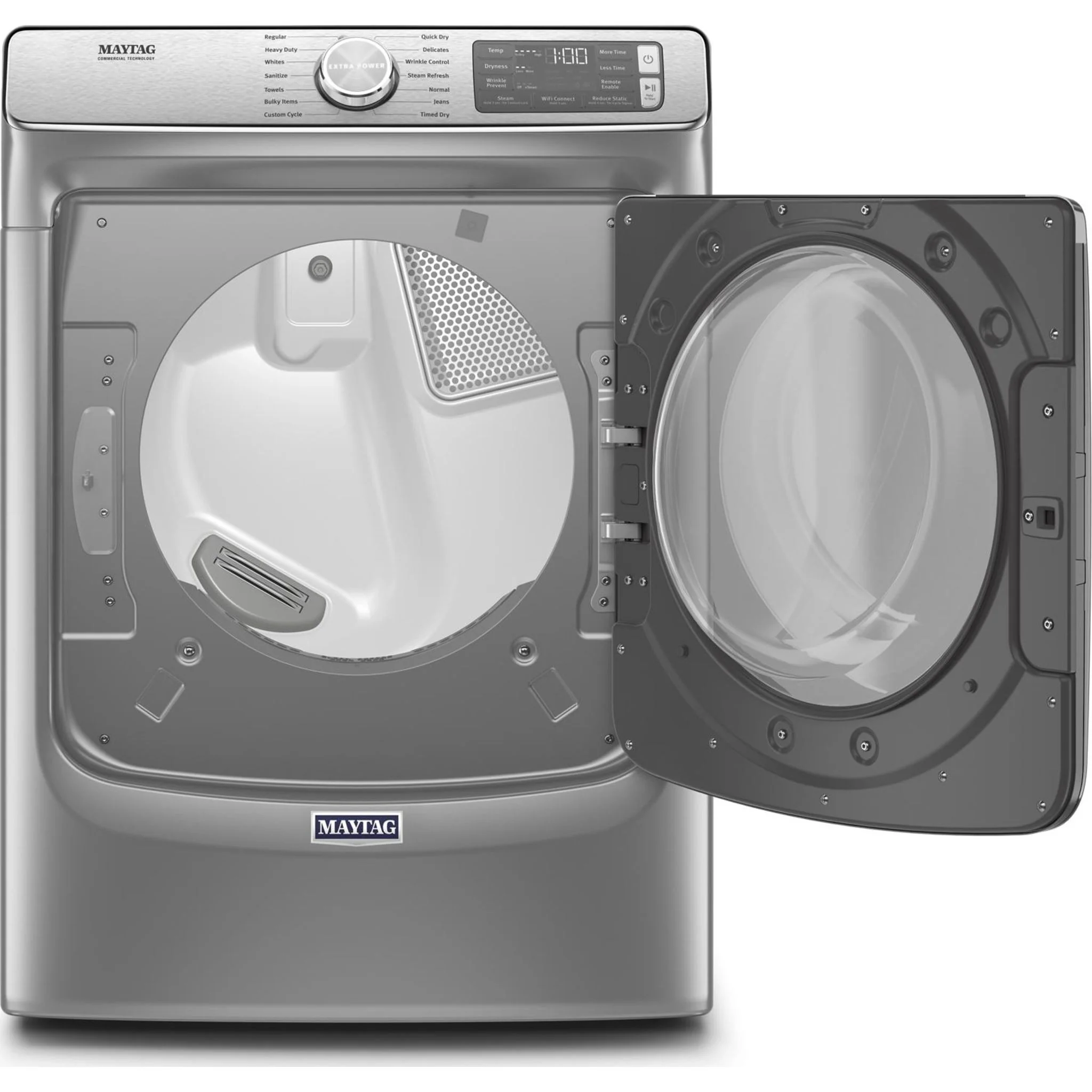 Maytag Smart Front Load Electric Dryer with Extra Power and Advanced Moisture Sensing with industry-exclusive extra moisture sensor - 7.3 cu. ft. -Metallic Slate (YMED8630HC) - Image 9