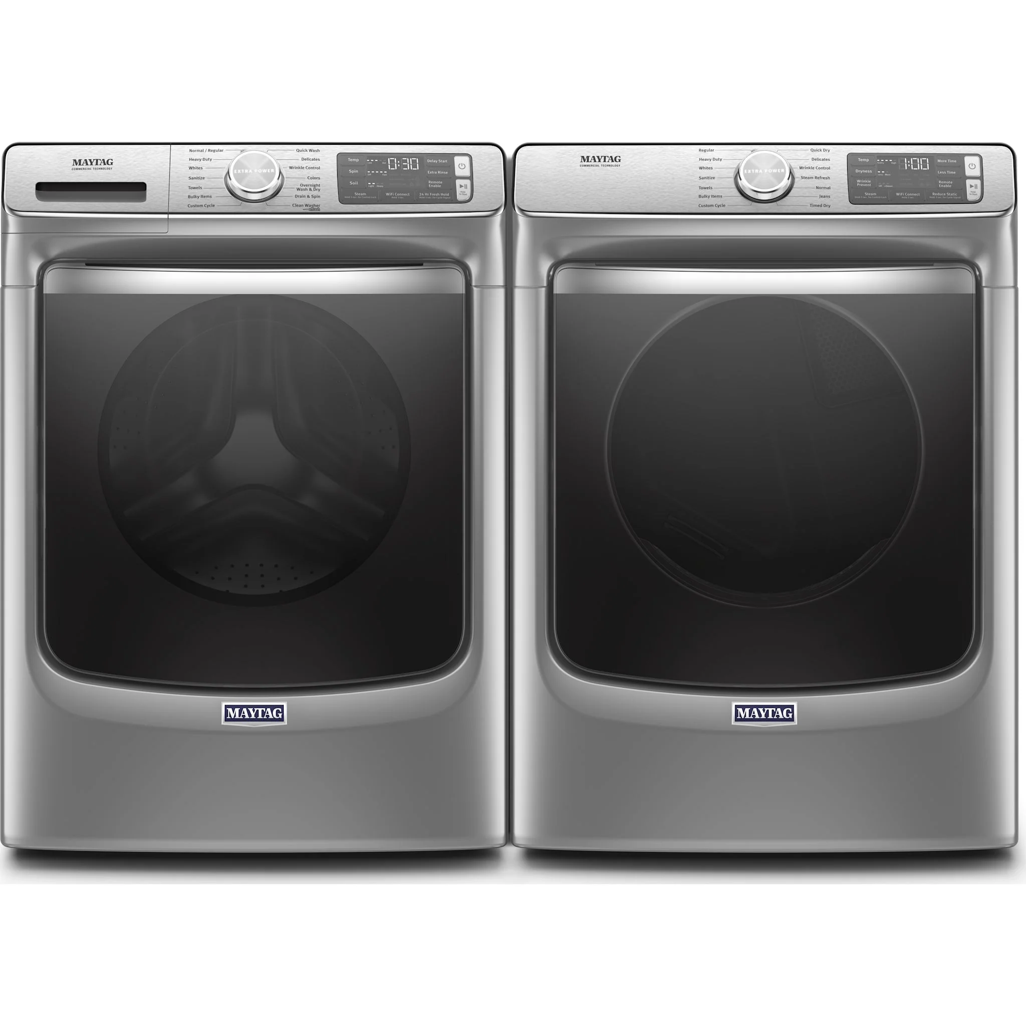 Maytag Smart Front Load Gas Dryer with Extra Power and Advanced Moisture Sensing with industry-exclusive extra moisture sensor - 7.3 cu. ft. -Metallic Slate (MGD8630HC) - Image 13