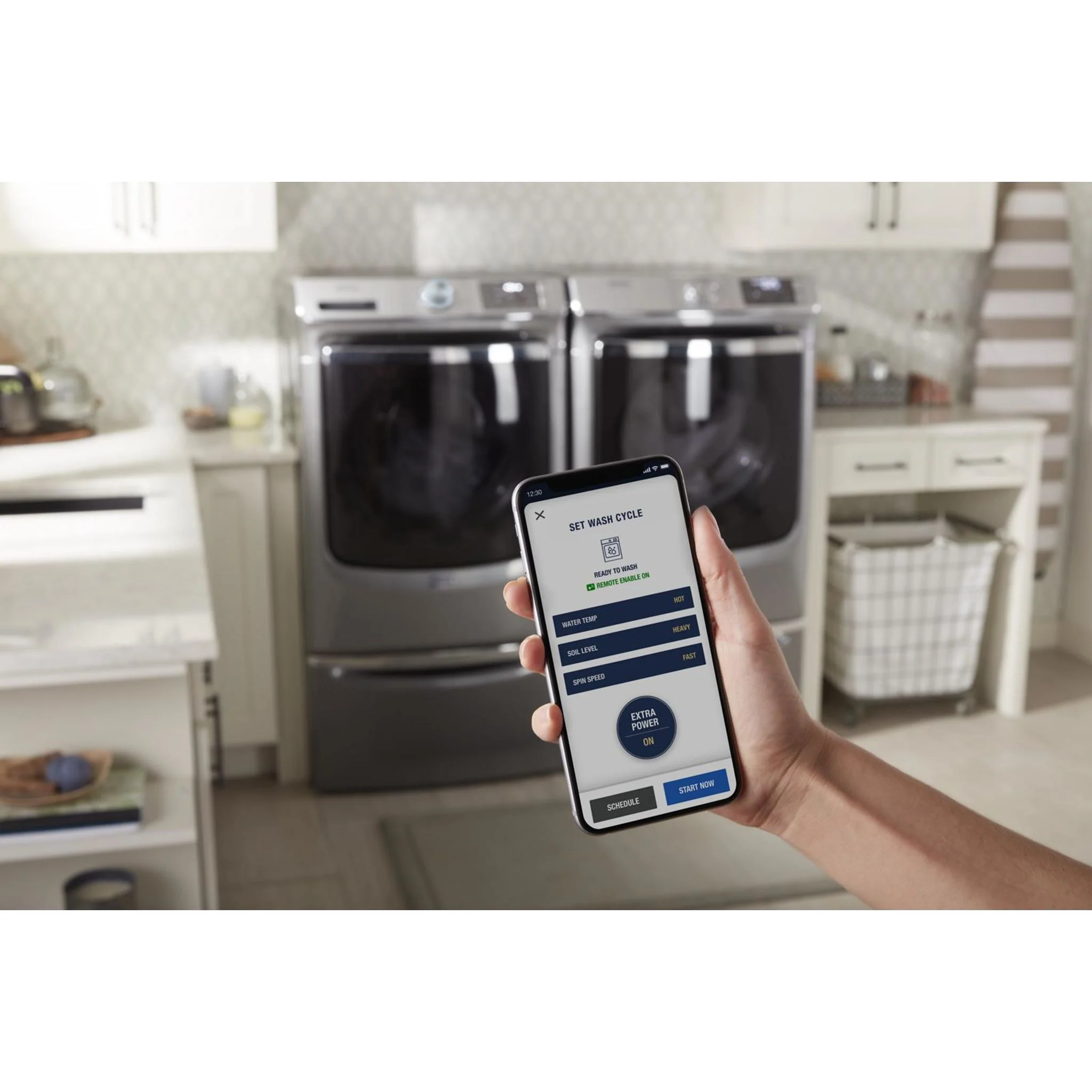 Maytag Smart Front Load Gas Dryer with Extra Power and Advanced Moisture Sensing with industry-exclusive extra moisture sensor - 7.3 cu. ft. -Metallic Slate (MGD8630HC) - Image 24