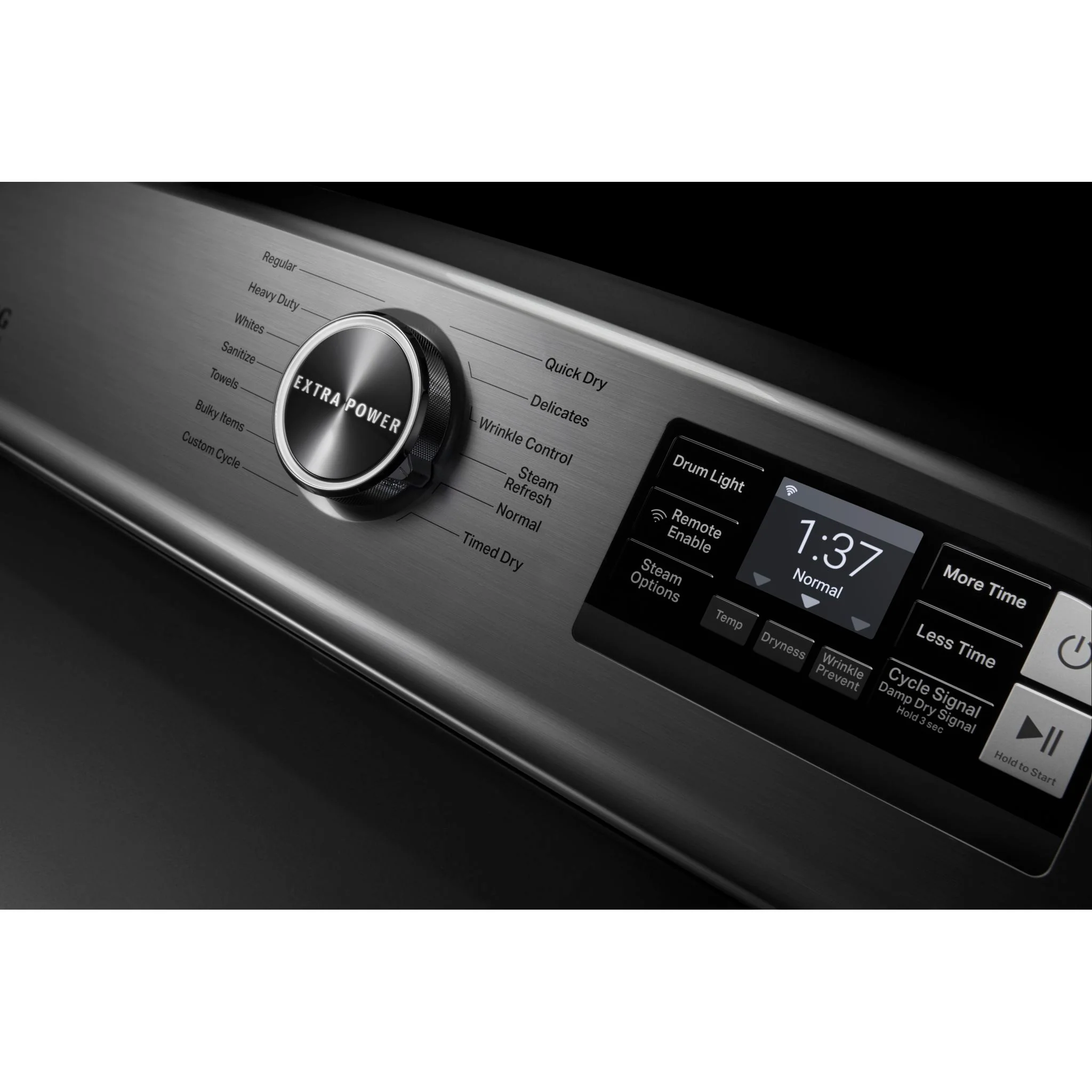 Maytag Smart Top Load Electric Dryer with Extra Power Button - 7.4 cu.ft. - Metallic Slate (YMED7230HC) - Image 3
