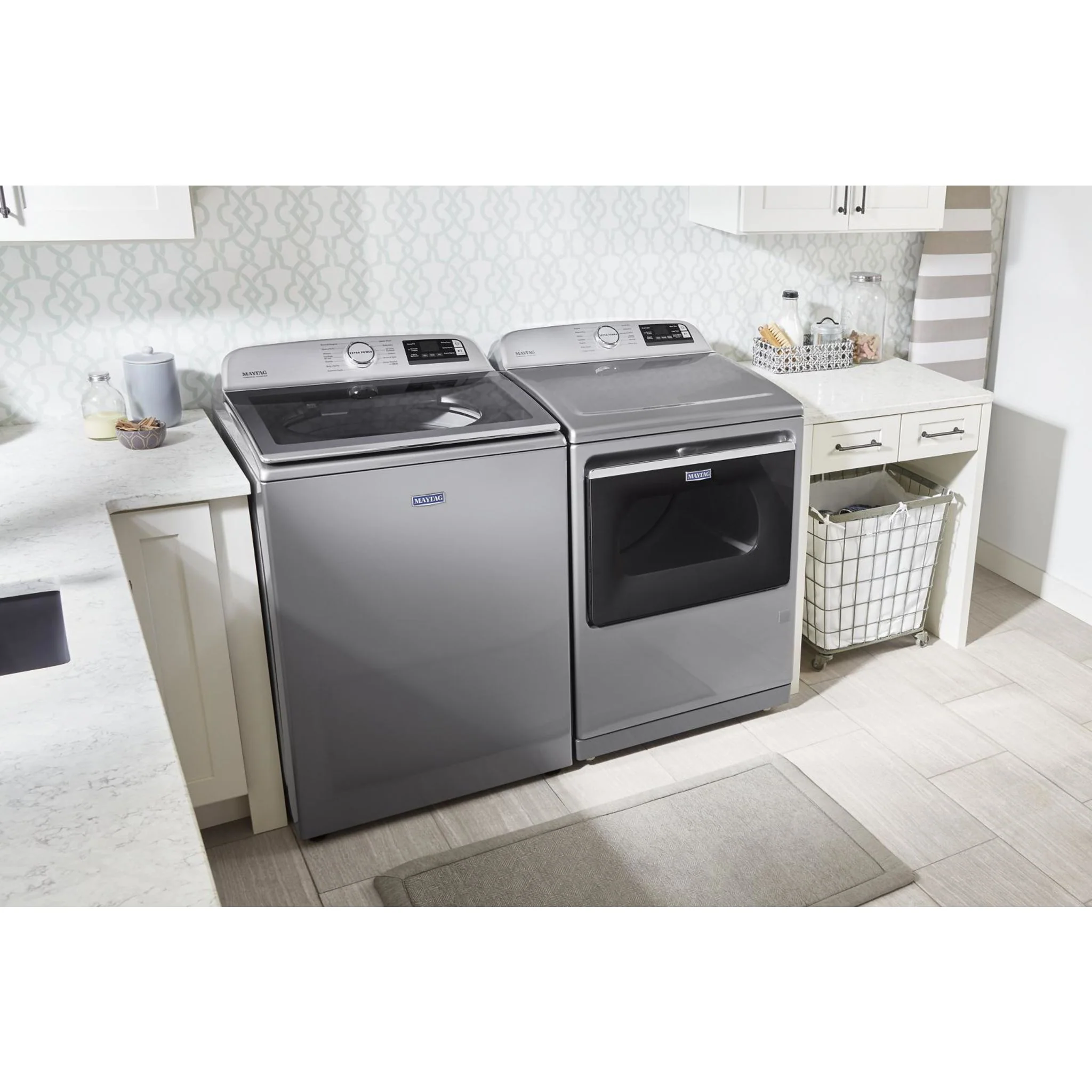 Maytag Smart Top Load Electric Dryer with Extra Power Button - 7.4 cu.ft. - Metallic Slate (YMED7230HC) - Image 33
