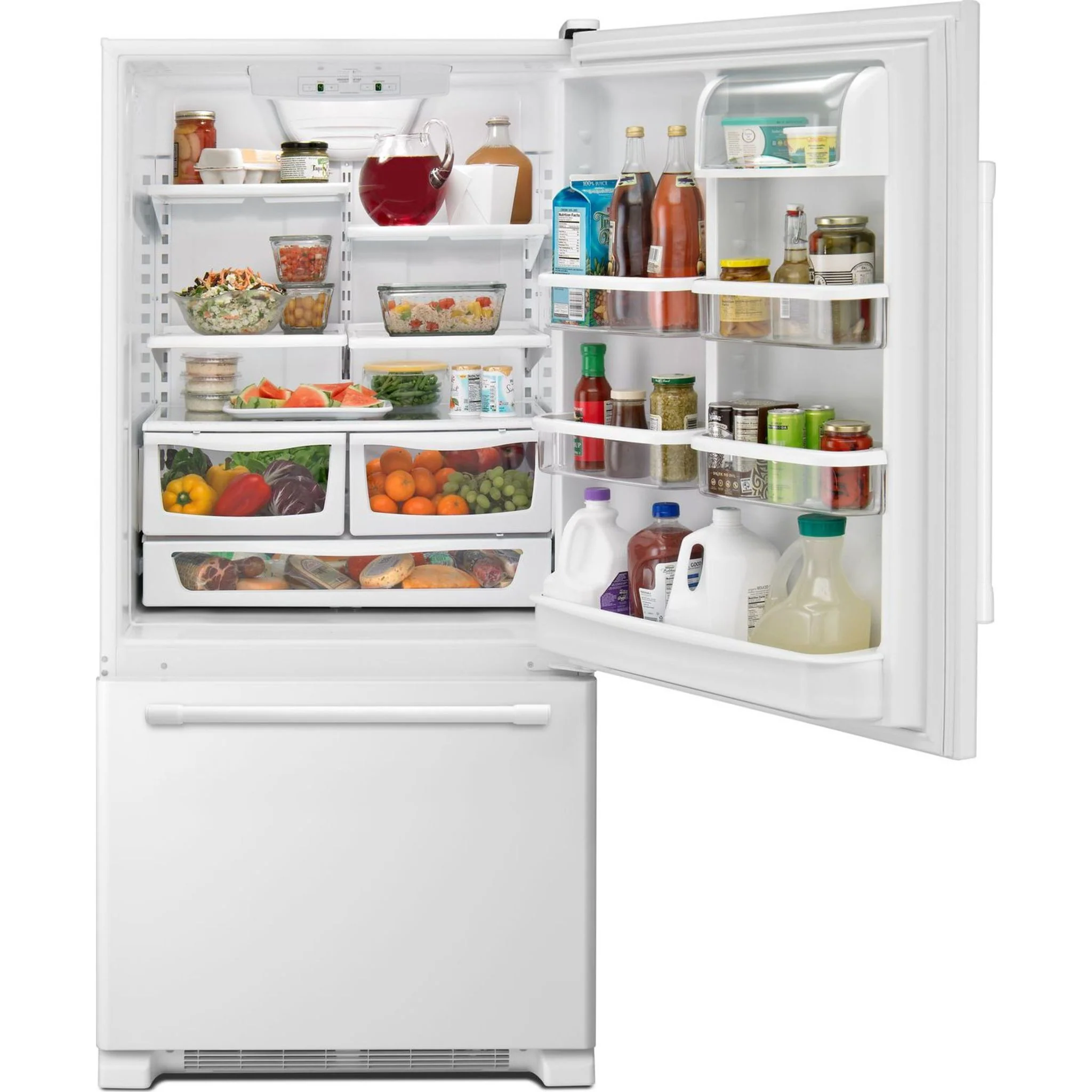 Maytag 30-inch Bottom Freezer Refrigerator with Freezer Drawer -White-on-White (MBB1957FEW) - Image 4