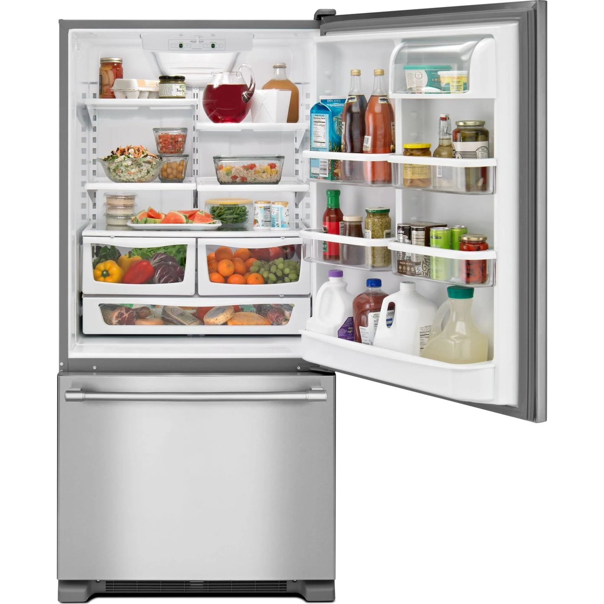 Maytag 33-Inch Wide Bottom Mount Refrigerator - 22 Cu. Ft. -Stainless Steel (MBF2258FEZ) - Image 16