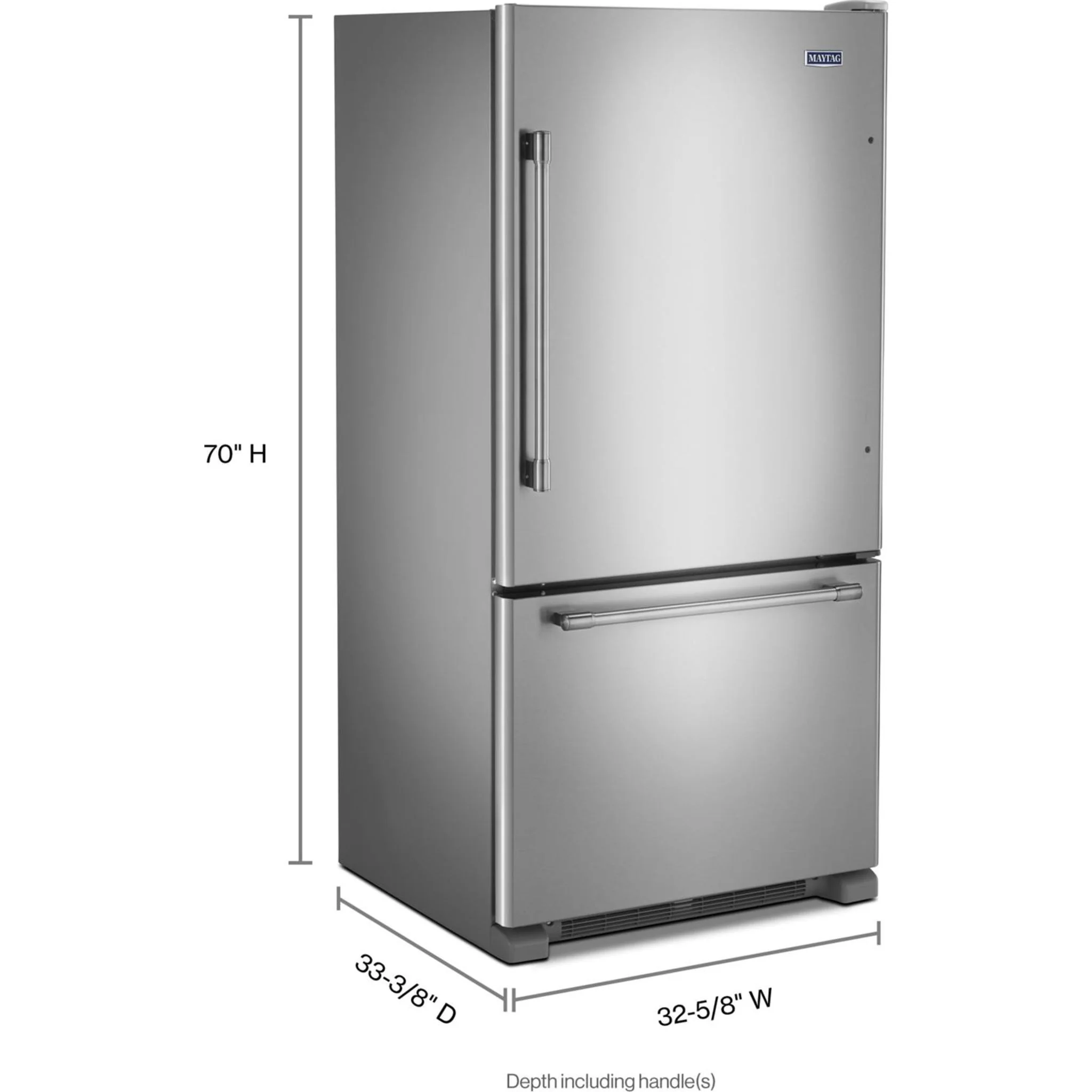 Maytag 33-Inch Wide Bottom Mount Refrigerator - 22 Cu. Ft. -Stainless Steel (MBF2258FEZ) - Image 17