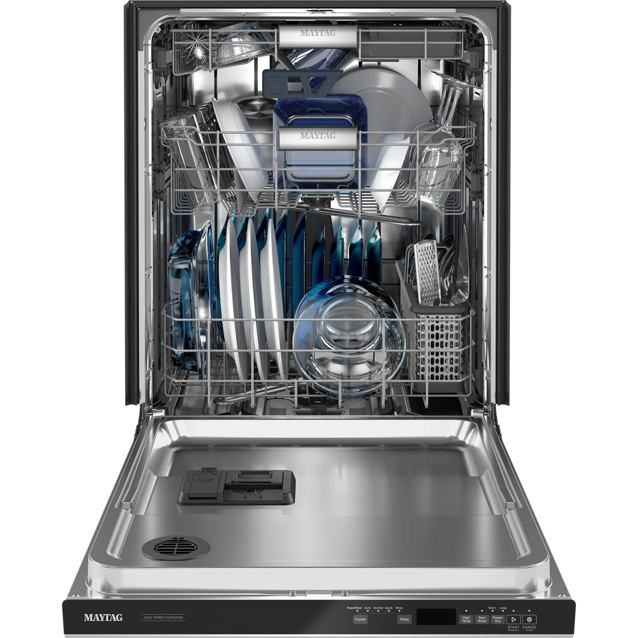 Maytag Top control dishwasher with Third Level Rack and Dual Power Filtration - Stainless Steel (MDB9979SKZ) - Image 39
