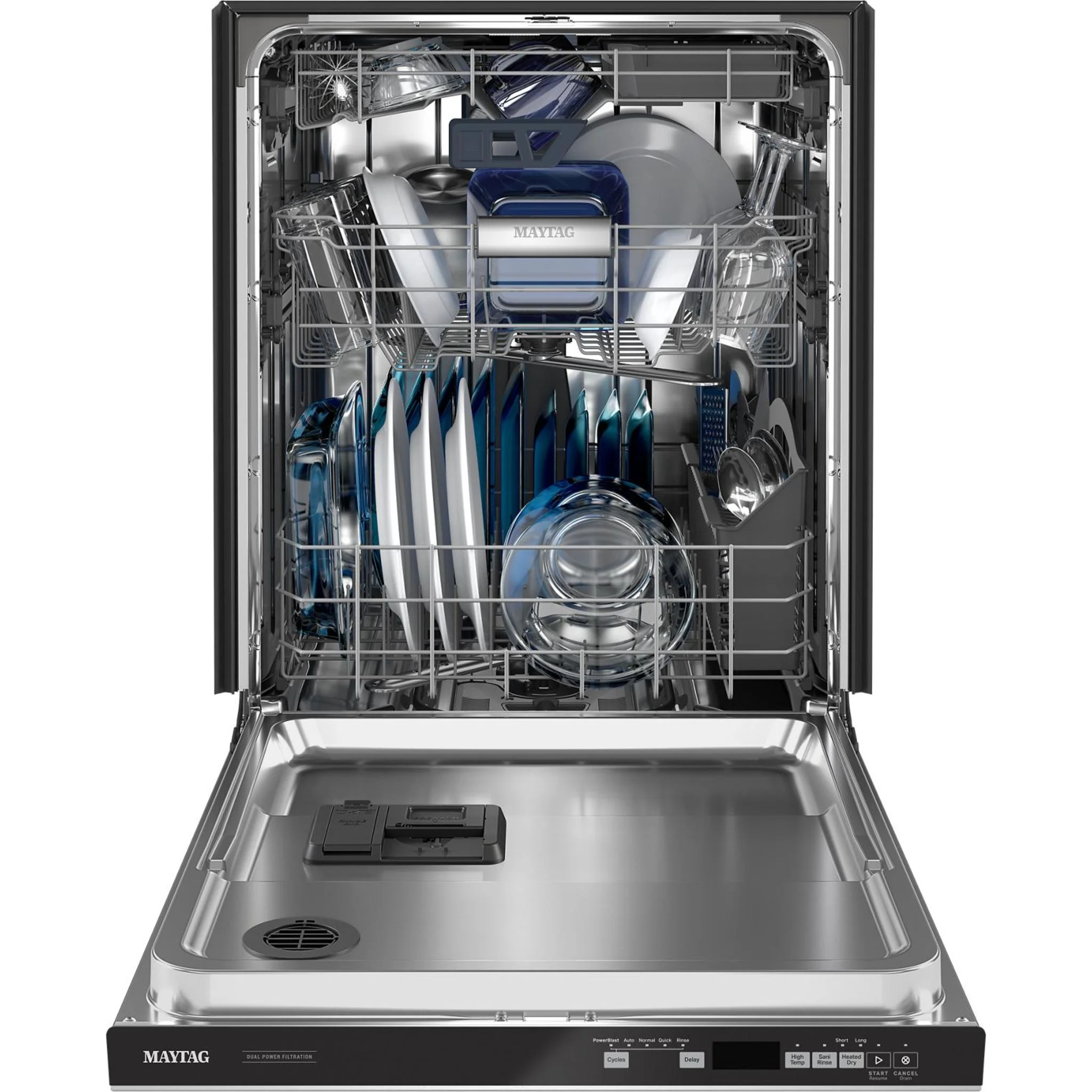 Maytag Top Control Dishwasher with Dual Power Filtration, Power  Cycle and 3rd Level Rack - Stainless Steel (MDB8959SKZ) - Image 37