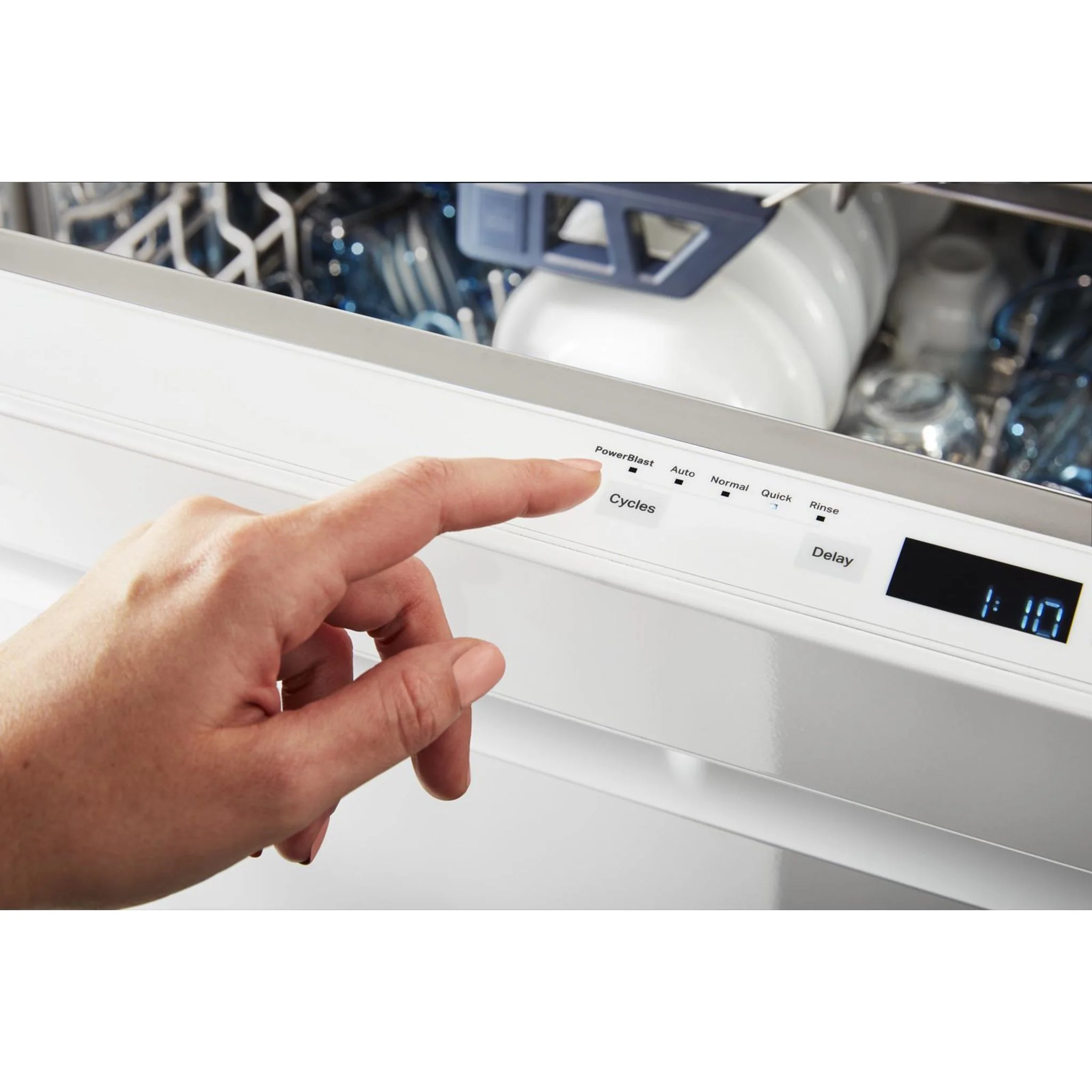 Maytag 24A€ Top Control Dishwasher with Dual Power Filtration, Power  Cycle and 3rd Level Rack - 47 dBA - White (MDB8959SKW) - Image 19