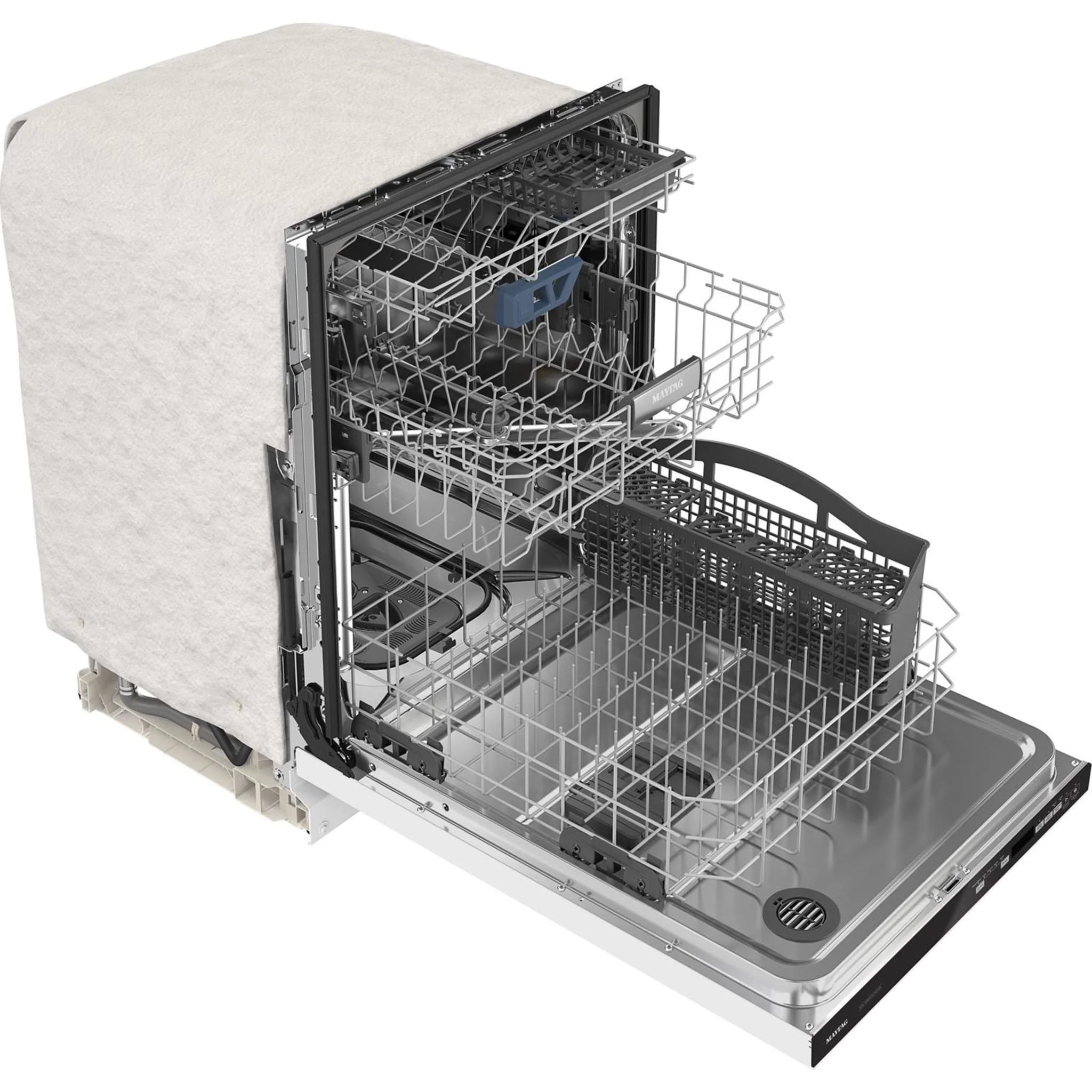 Maytag 24A€ Top Control Dishwasher with Dual Power Filtration, Power  Cycle and 3rd Level Rack - 47 dBA - White (MDB8959SKW) - Image 34