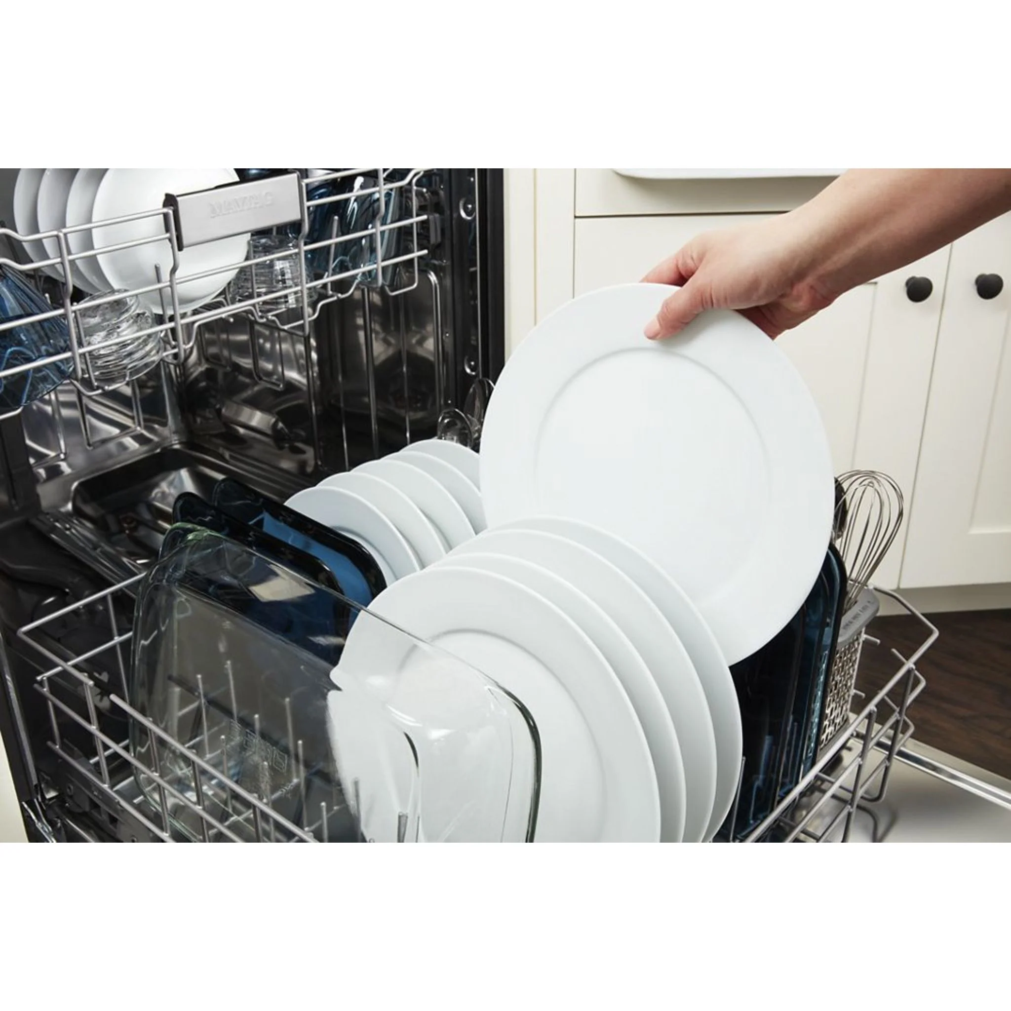 Maytag 24A€ Top Control Dishwasher with Dual Power Filtration, Power  Cycle and 3rd Level Rack - 47 dBA - White (MDB8959SKW) - Image 43