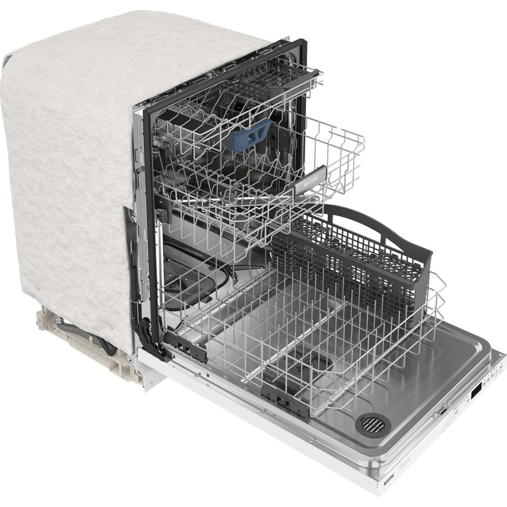 Maytag 24A€ Top Control Dishwasher with Dual Power Filtration, Power  Cycle and 3rd Level Rack - 47 dBA - White (MDB8959SKW) - Image 46