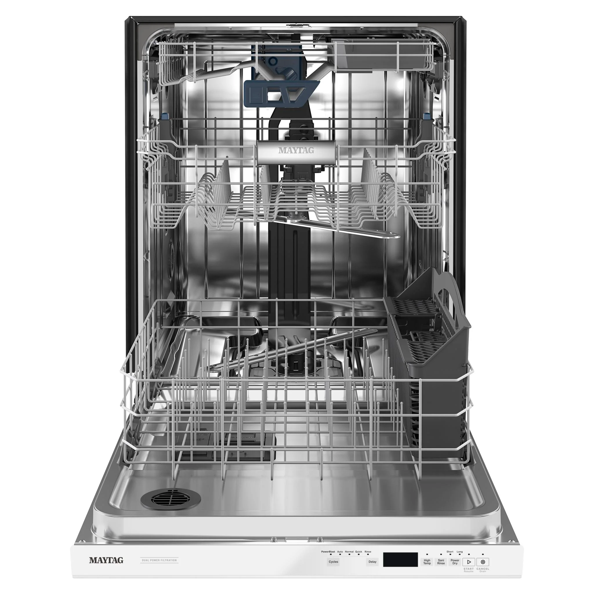 Maytag 24A€ Top Control Dishwasher with Dual Power Filtration, Power  Cycle and 3rd Level Rack - 47 dBA - White (MDB8959SKW) - Image 5