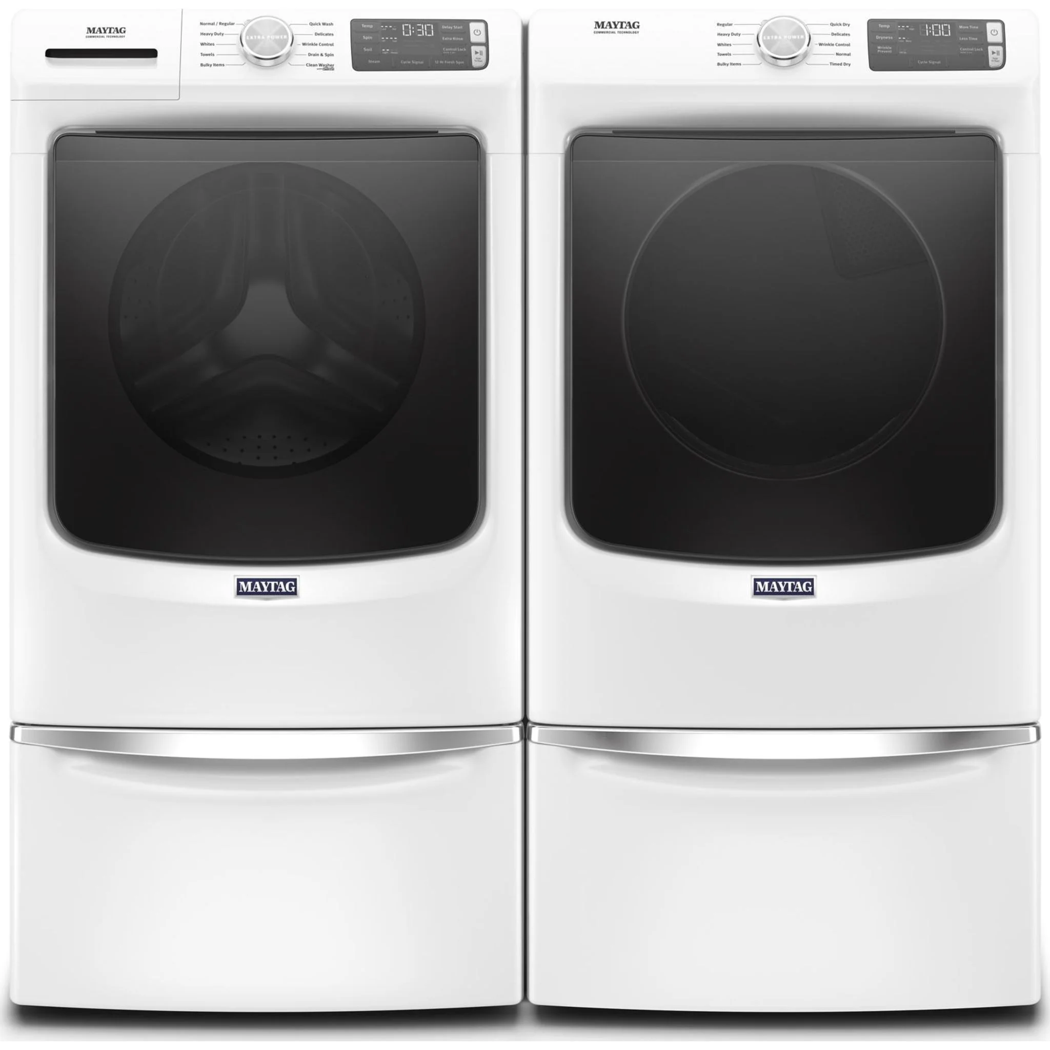 Maytag Front Load Electric Dryer with Extra Power and Quick Dry cycle - 7.3 cu. ft. -White (YMED5630HW) - Image 4