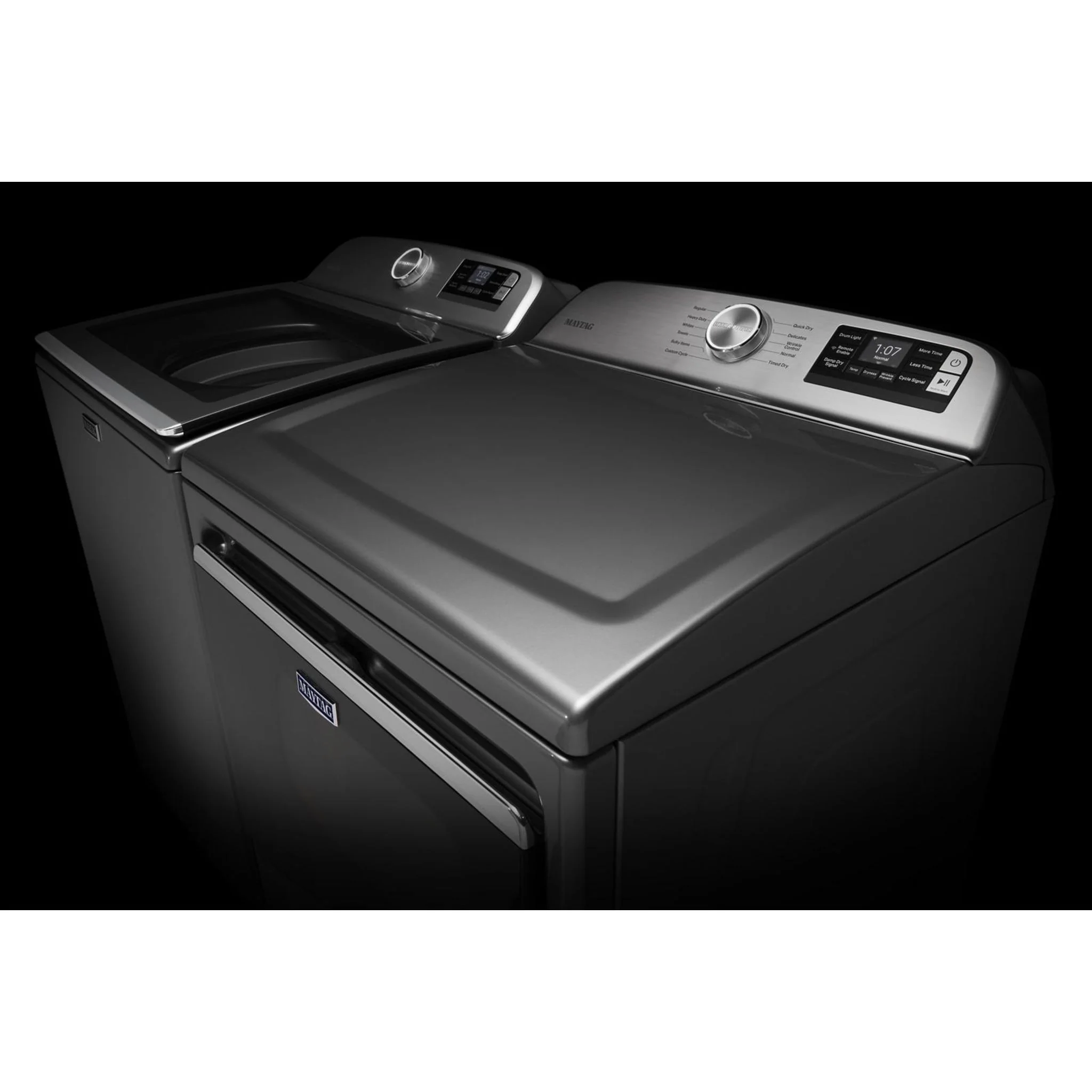 Maytag Smart Top Load Electric Dryer with Extra Power Button - 7.4 cu.ft. - Metallic Slate (YMED6230HC) - Image 5