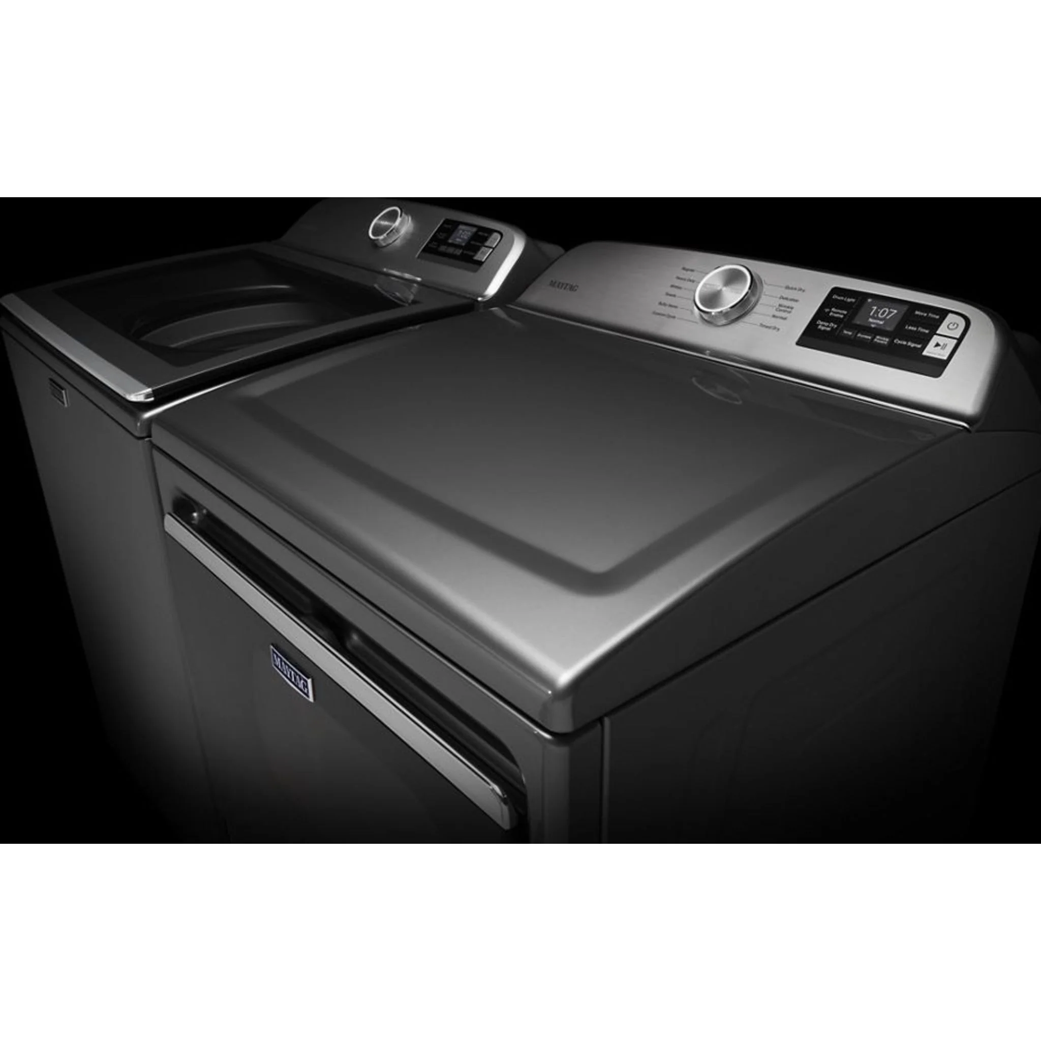 Maytag Smart Top Load Electric Dryer with Extra Power Button - 7.4 cu.ft. - Metallic Slate (YMED6230HC) - Image 7