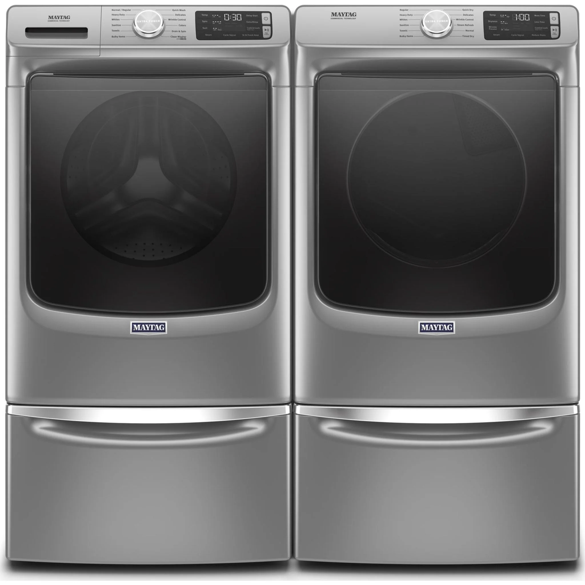 Maytag Front Load Electric Dryer with Extra Power and Quick Dry Cycle - 7.3 cu. ft. -Metallic Slate (YMED6630HC) - Image 3