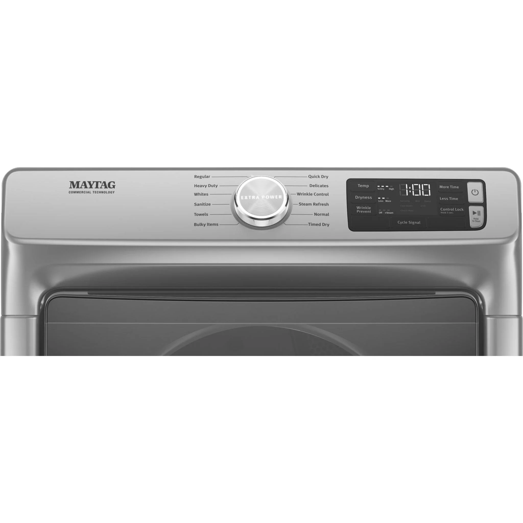 Maytag Front Load Electric Dryer with Extra Power and Quick Dry Cycle - 7.3 cu. ft. -Metallic Slate (YMED6630HC) - Image 6