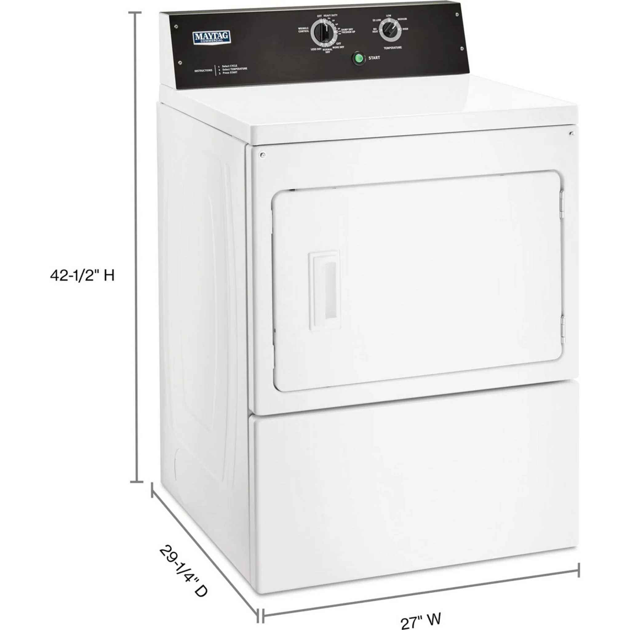 Maytag 7.4 cu. ft. COMMERCIAL-GRADE RESIDENTIAL DRYER (YMEDP575GW) - Image 14