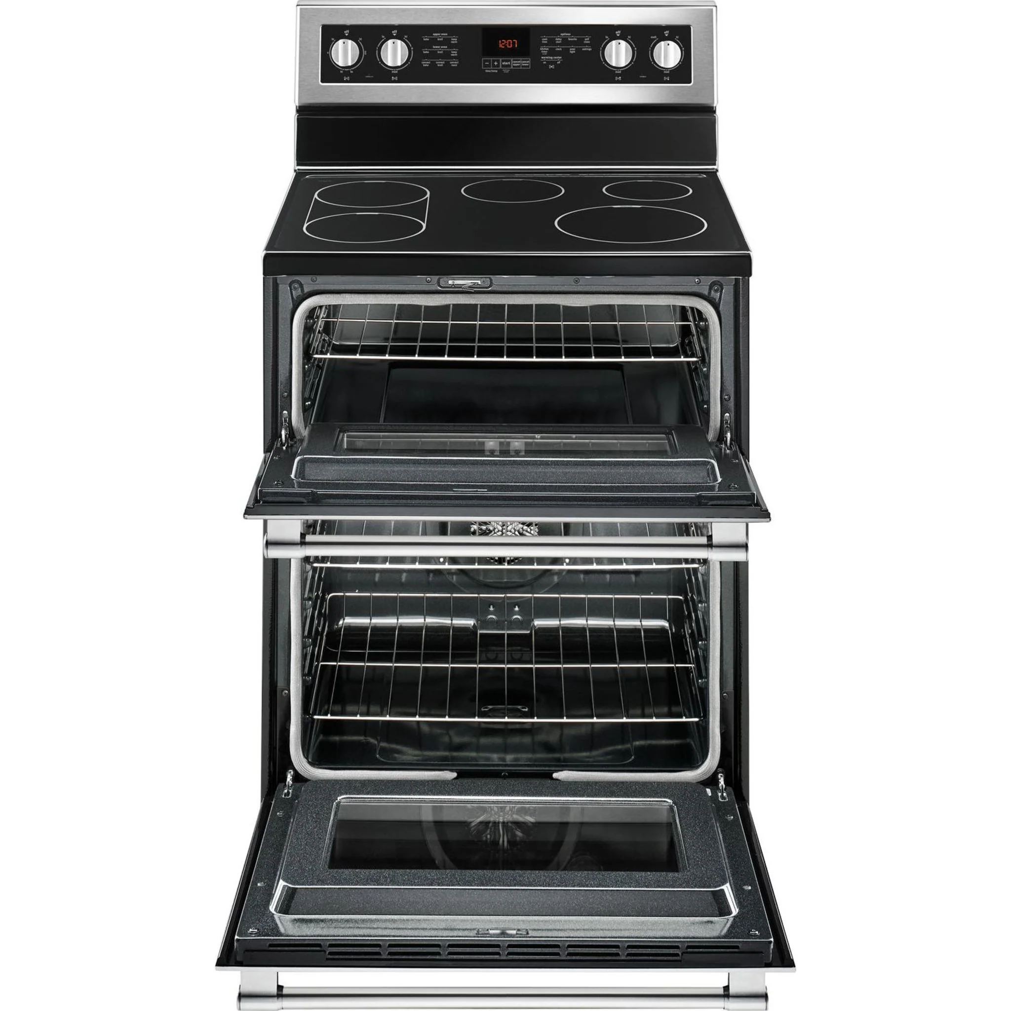 Maytag 30-Inch Wide Double Oven Electric Range With True Convection - 6.7 Cu. Ft. -Stainless Steel (YMET8800FZ) - Image 20
