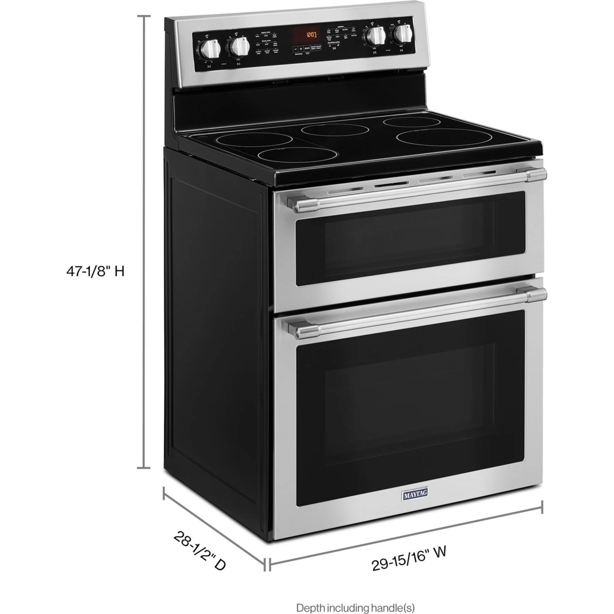 Maytag 30-Inch Wide Double Oven Electric Range With True Convection - 6.7 Cu. Ft. -Stainless Steel (YMET8800FZ) - Image 26