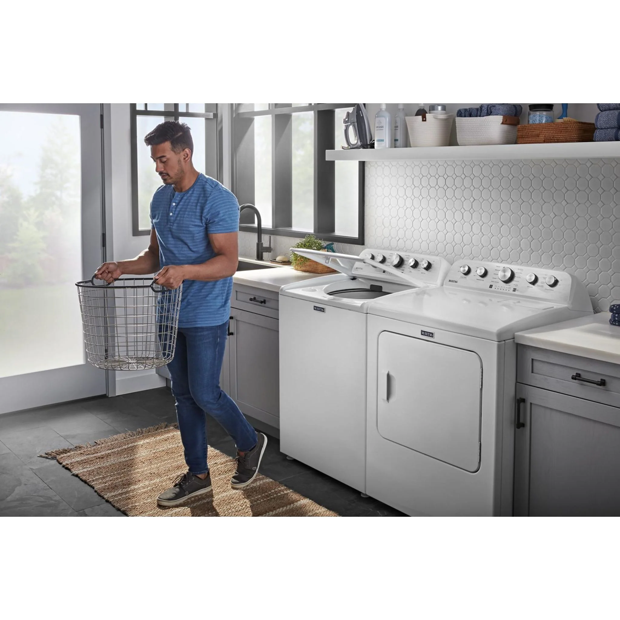 Maytag Top Load Electric Dryer with Steam-Enhanced Cycles - 7.0 cu. ft. -White (YMED5430MW) - Image 10