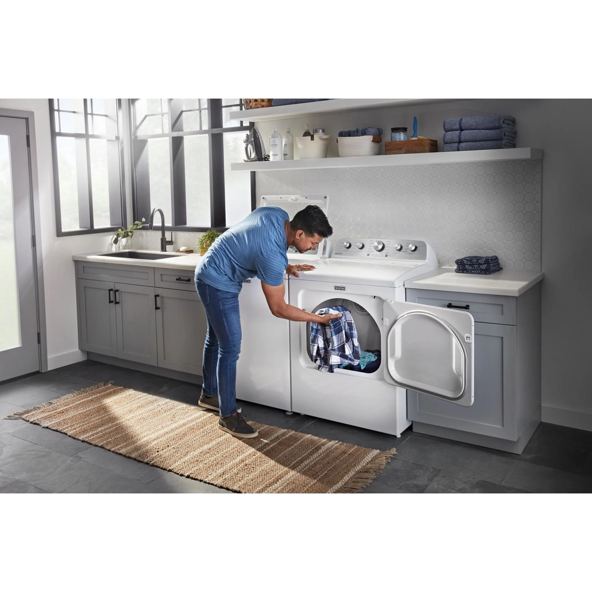 Maytag Top Load Electric Dryer with Steam-Enhanced Cycles - 7.0 cu. ft. -White (YMED5430MW) - Image 6