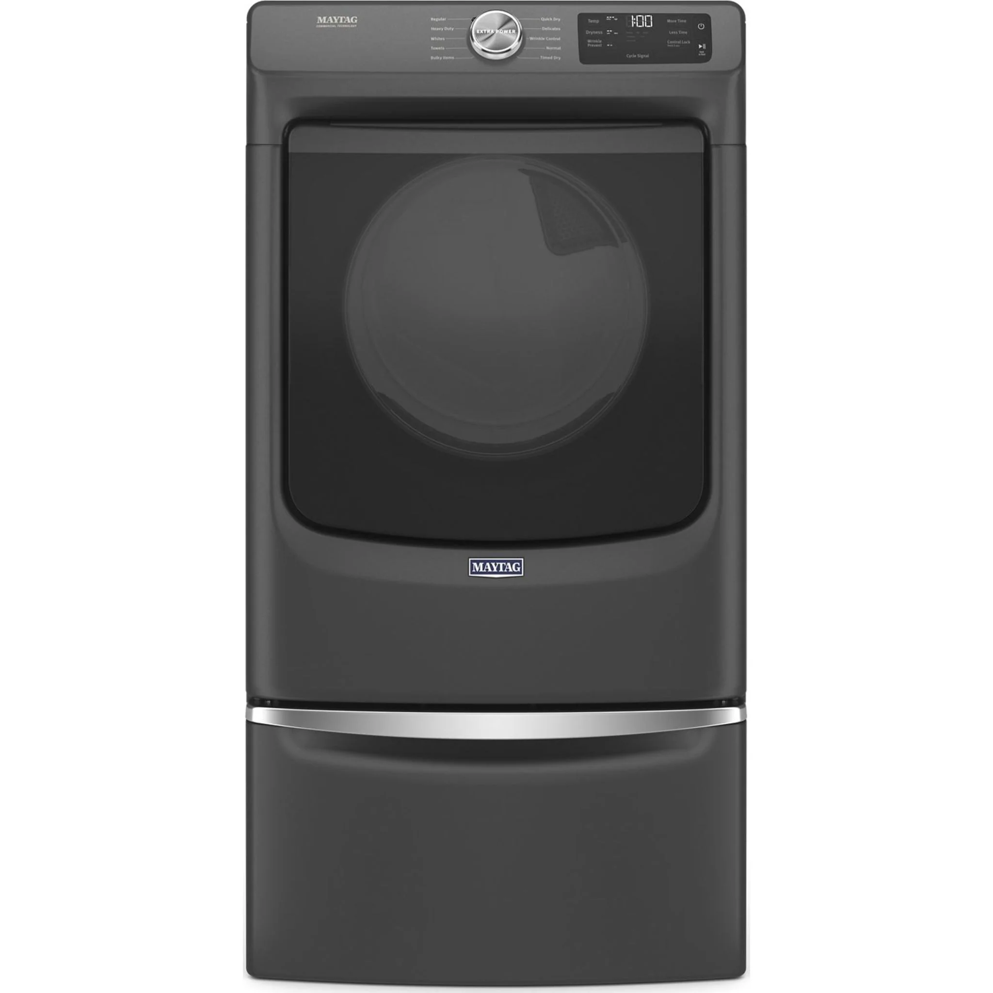 Maytag Front Load Electric Dryer with Extra Power and Quick Dry cycle - 7.3 cu. ft. -Volcano Black (YMED5630MBK) - Image 18