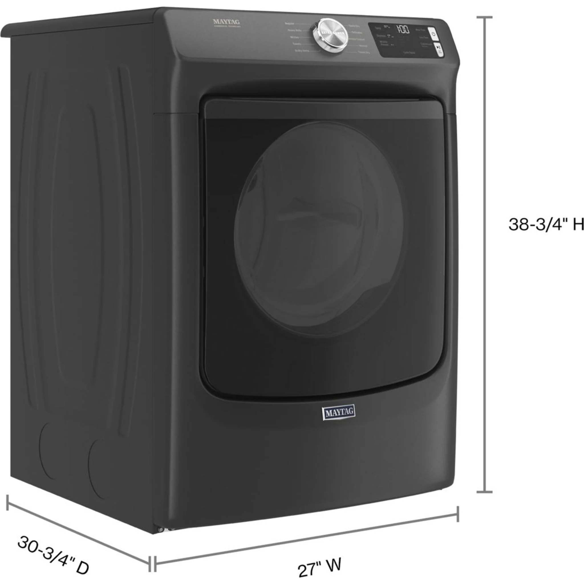 Maytag Front Load Electric Dryer with Extra Power and Quick Dry cycle - 7.3 cu. ft. -Volcano Black (YMED5630MBK) - Image 25
