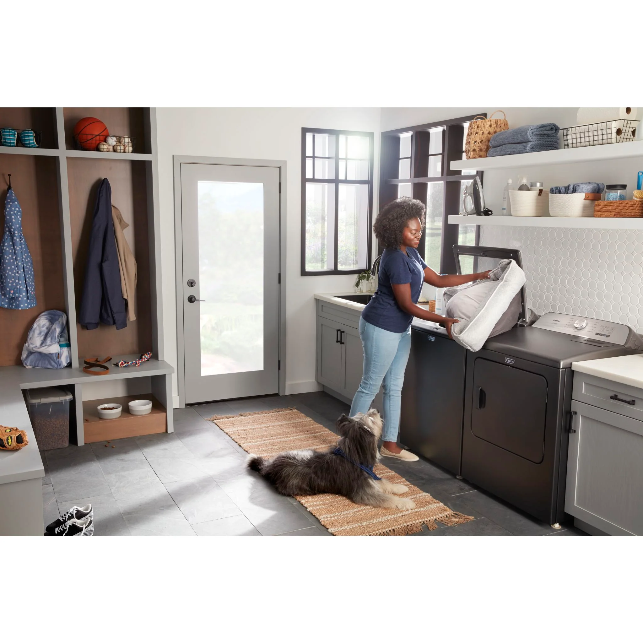 Maytag Pet Pro Top Load Electric Dryer - 7.0 cu.ft. - Volcano Black (YMED6500MBK) - Image 10