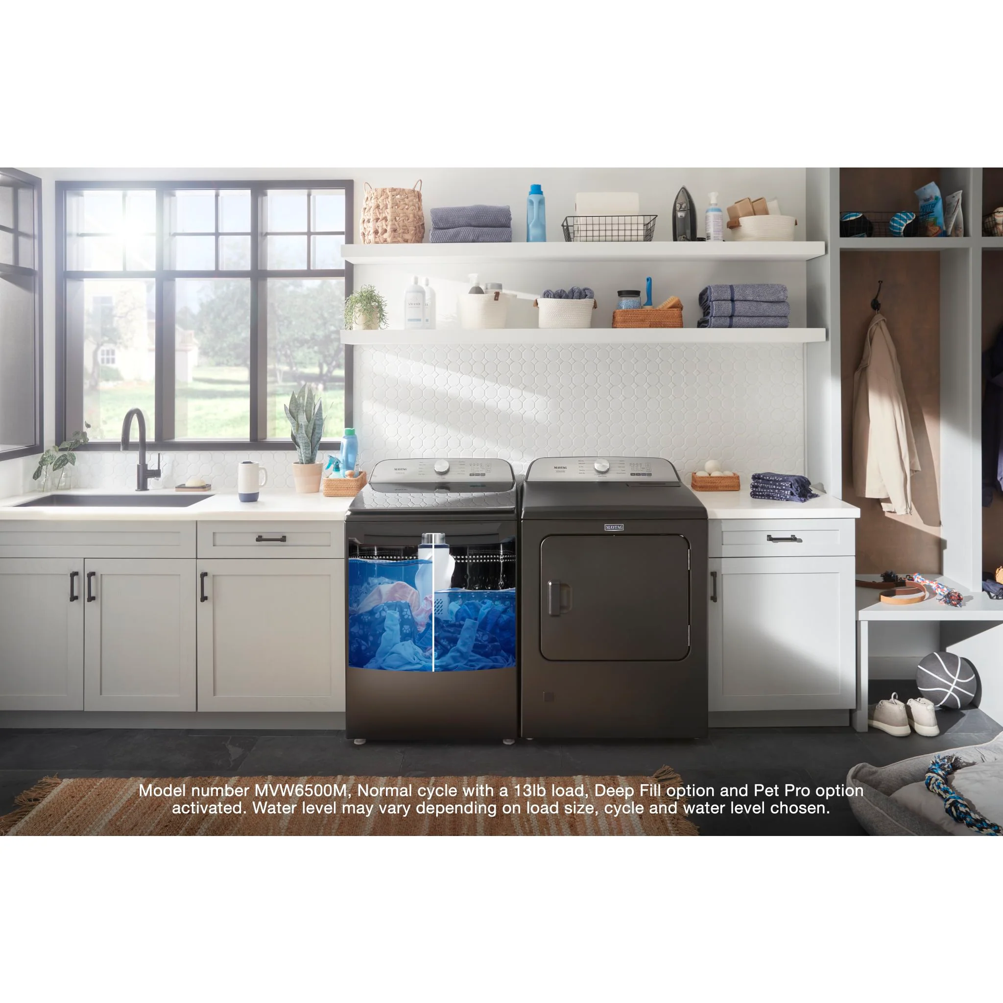 Maytag Pet Pro Top Load Electric Dryer - 7.0 cu.ft. - Volcano Black (YMED6500MBK) - Image 12