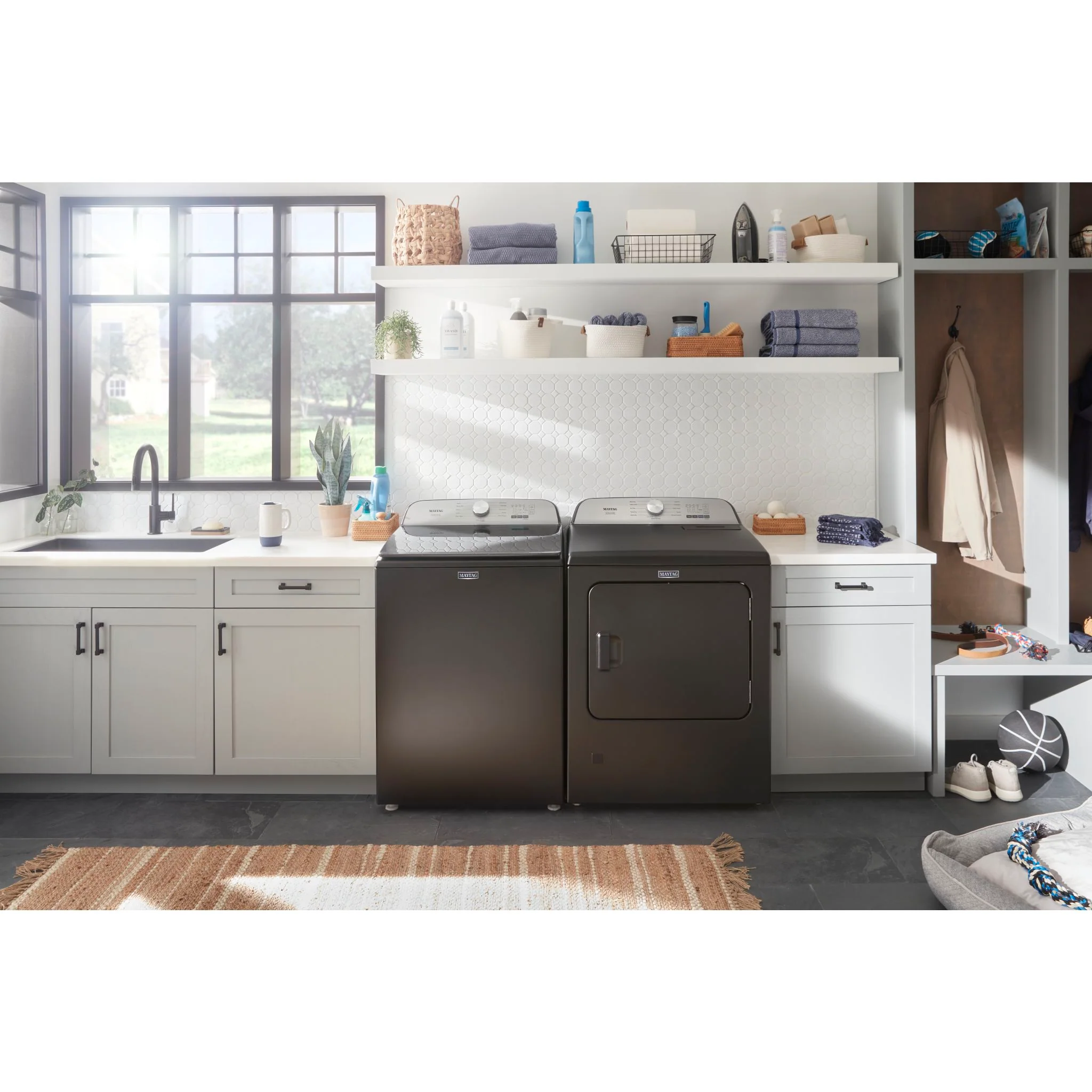 Maytag Pet Pro Top Load Electric Dryer - 7.0 cu.ft. - Volcano Black (YMED6500MBK) - Image 17