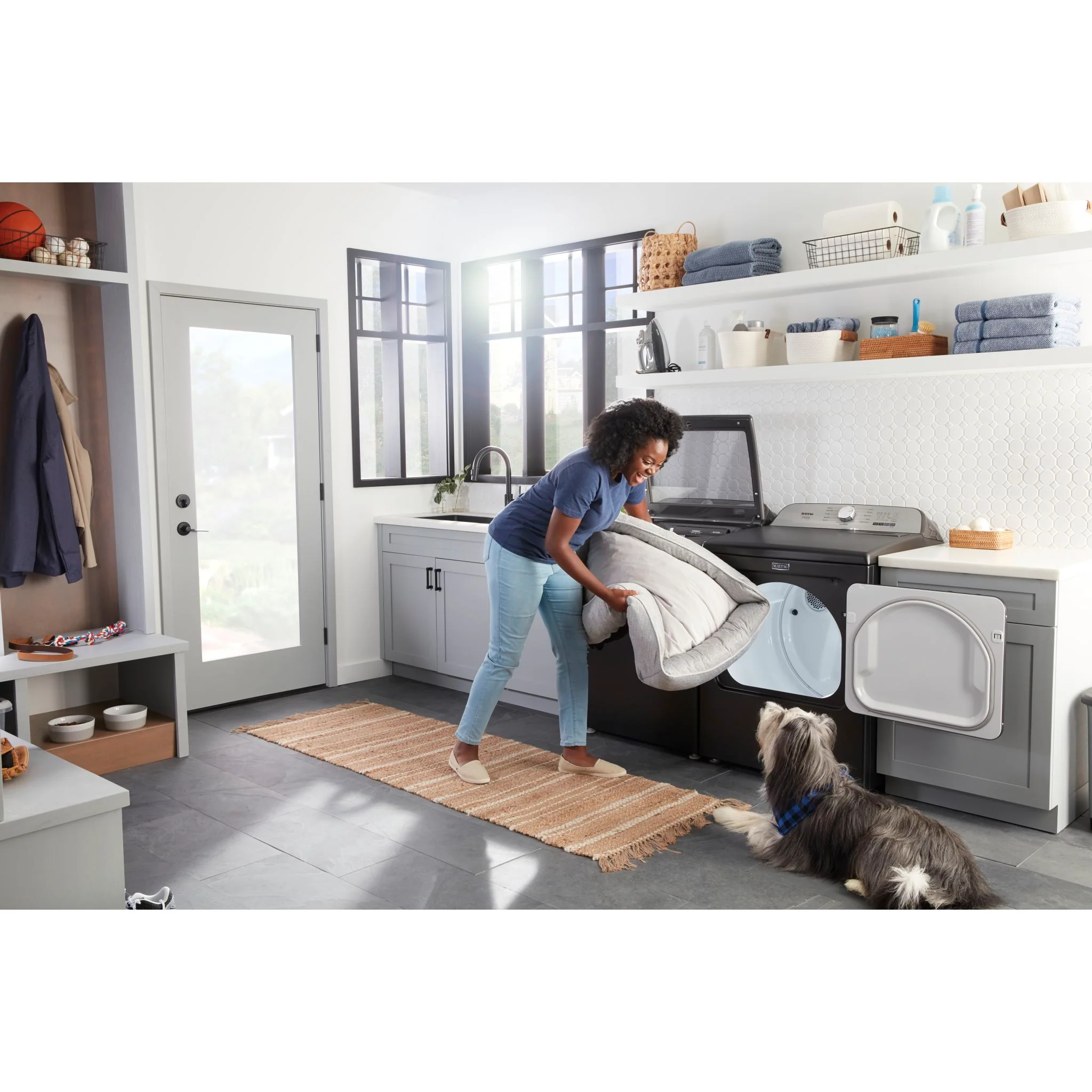 Maytag Pet Pro Top Load Electric Dryer - 7.0 cu.ft. - Volcano Black (YMED6500MBK) - Image 18