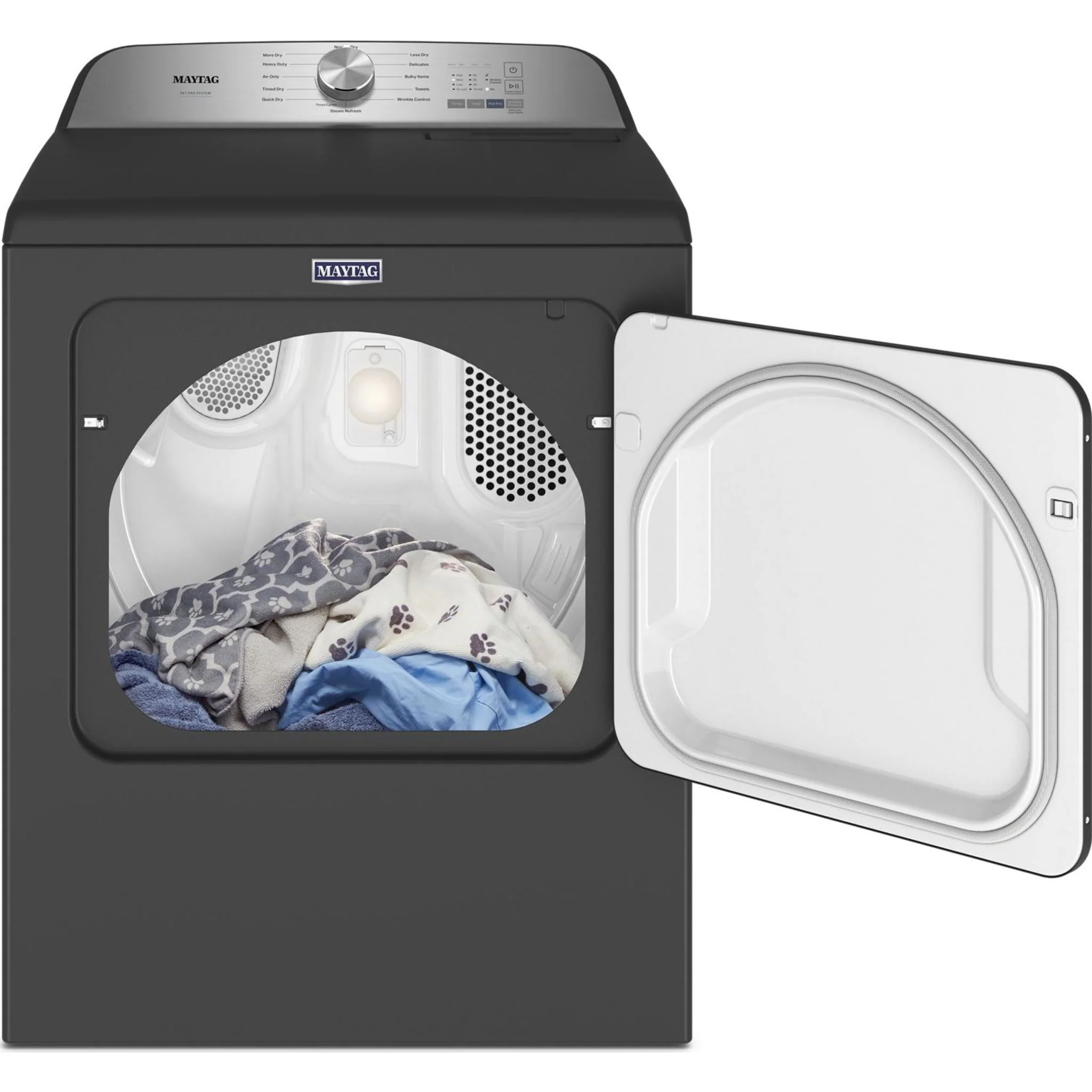Maytag Pet Pro Top Load Electric Dryer - 7.0 cu.ft. - Volcano Black (YMED6500MBK) - Image 2