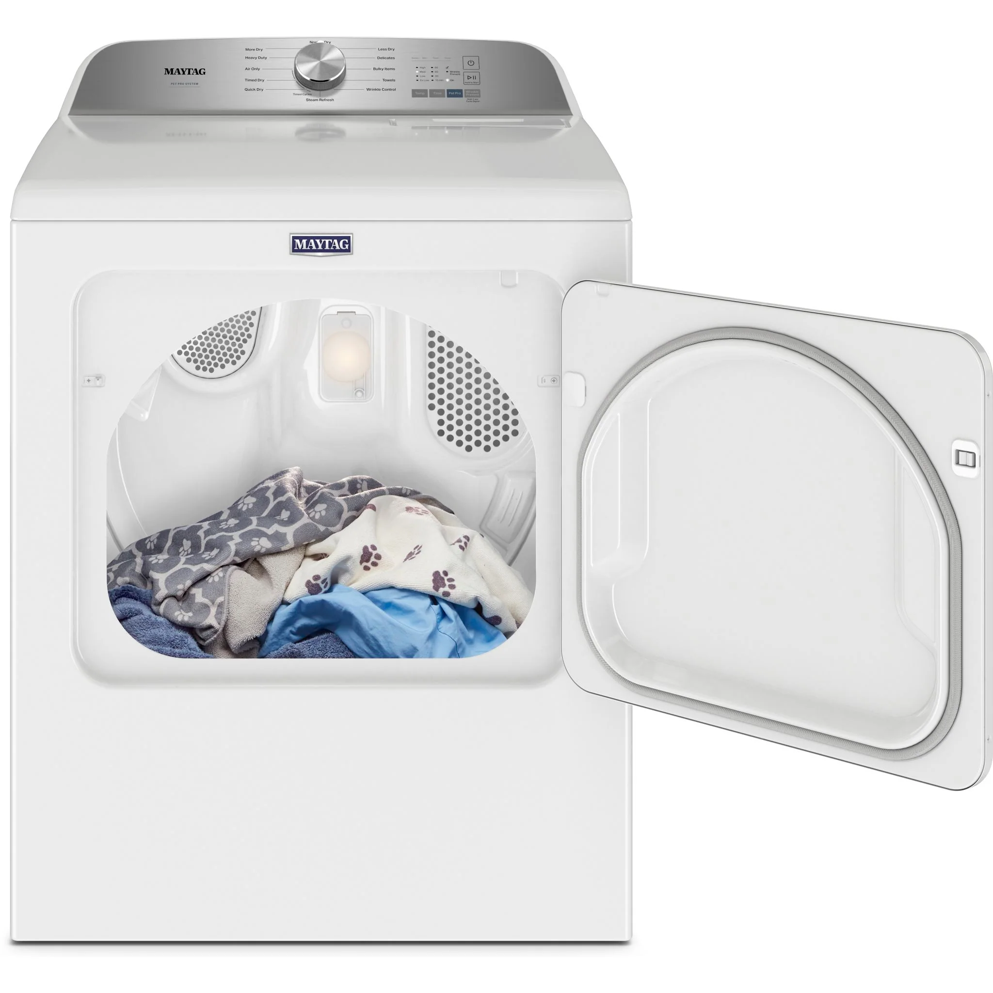 Maytag Pet Pro Top Load Electric Dryer - 7.0 cu.ft. - White (YMED6500MW) - Image 2
