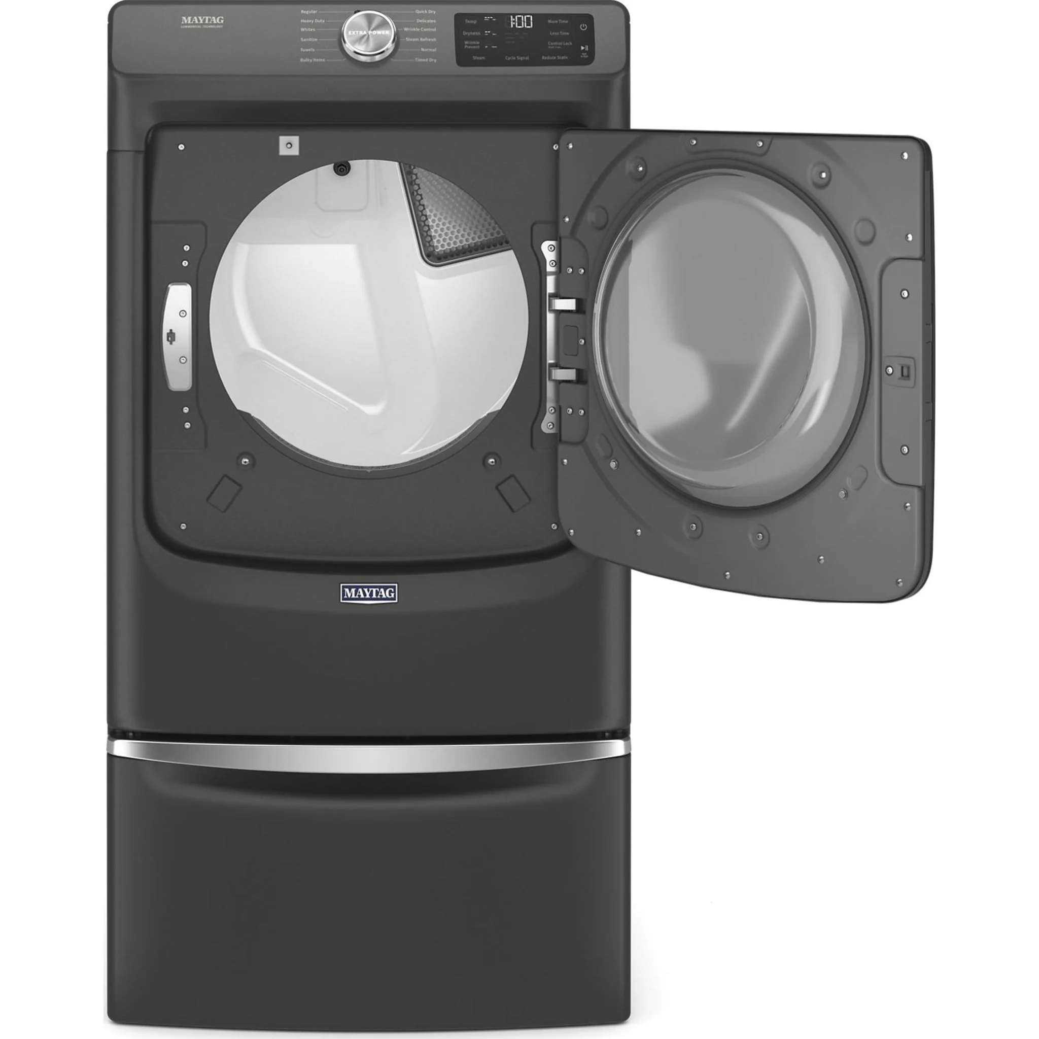 Maytag Front Load Electric Dryer with Extra Power and Quick Dry Cycle - 7.3 cu. ft. -Volcano Black (YMED6630MBK) - Image 10
