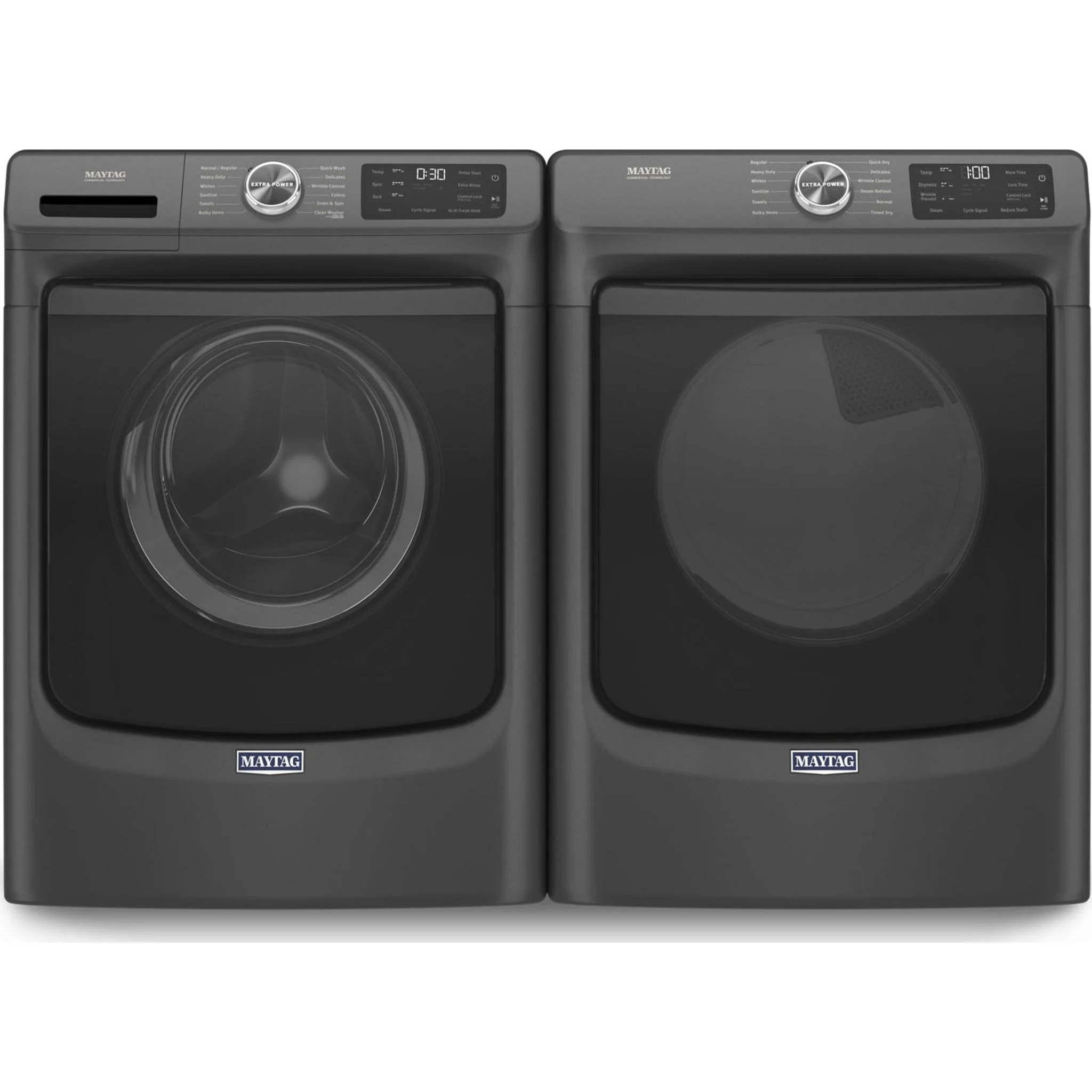 Maytag Front Load Electric Dryer with Extra Power and Quick Dry Cycle - 7.3 cu. ft. -Volcano Black (YMED6630MBK) - Image 17
