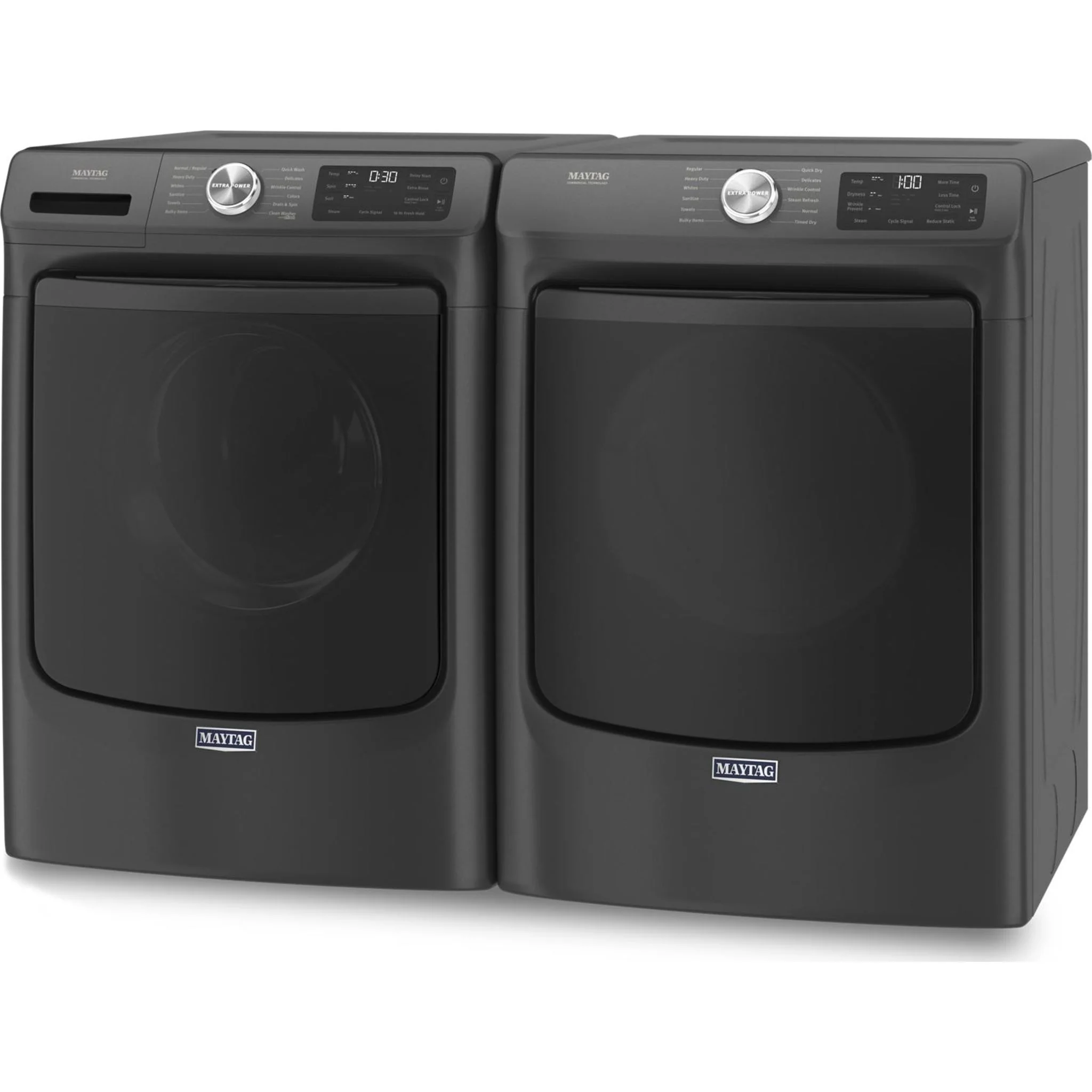 Maytag Front Load Electric Dryer with Extra Power and Quick Dry Cycle - 7.3 cu. ft. -Volcano Black (YMED6630MBK) - Image 2