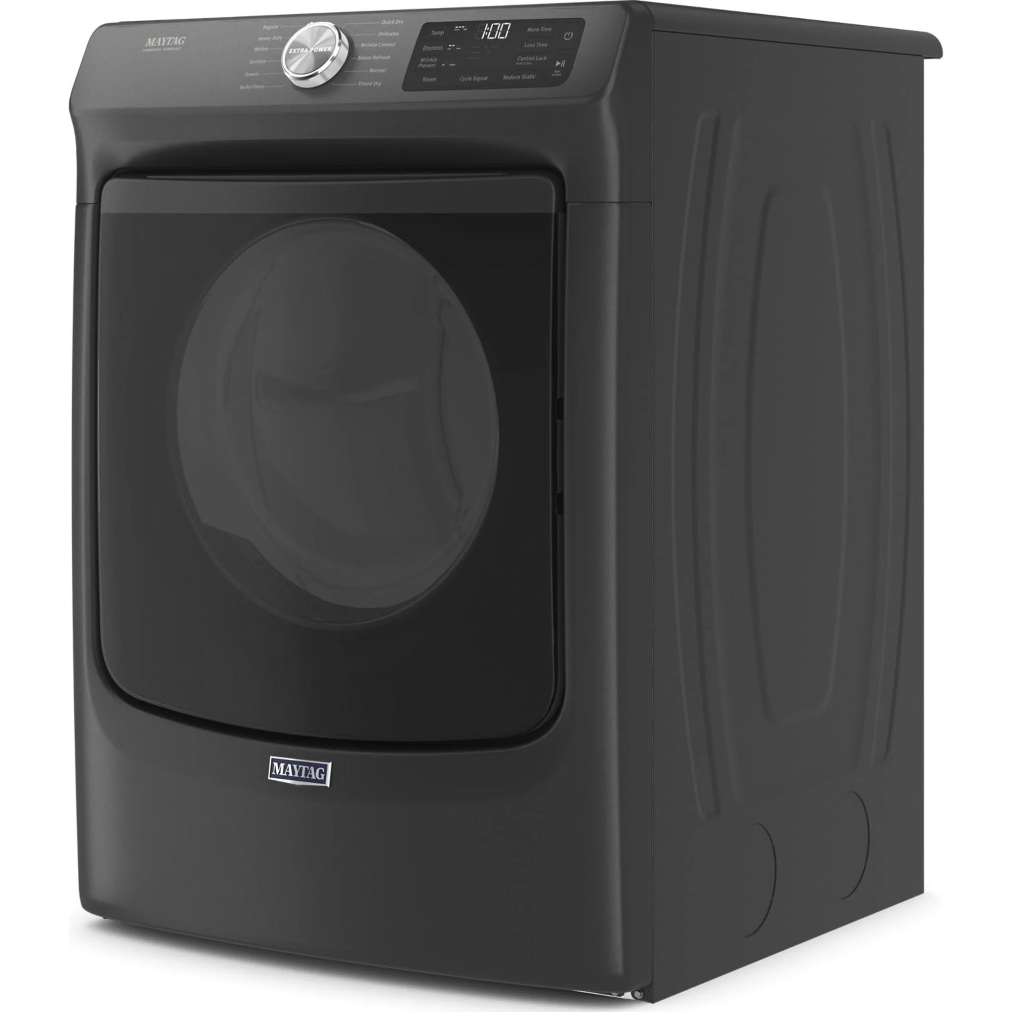 Maytag Front Load Electric Dryer with Extra Power and Quick Dry Cycle - 7.3 cu. ft. -Volcano Black (YMED6630MBK) - Image 7