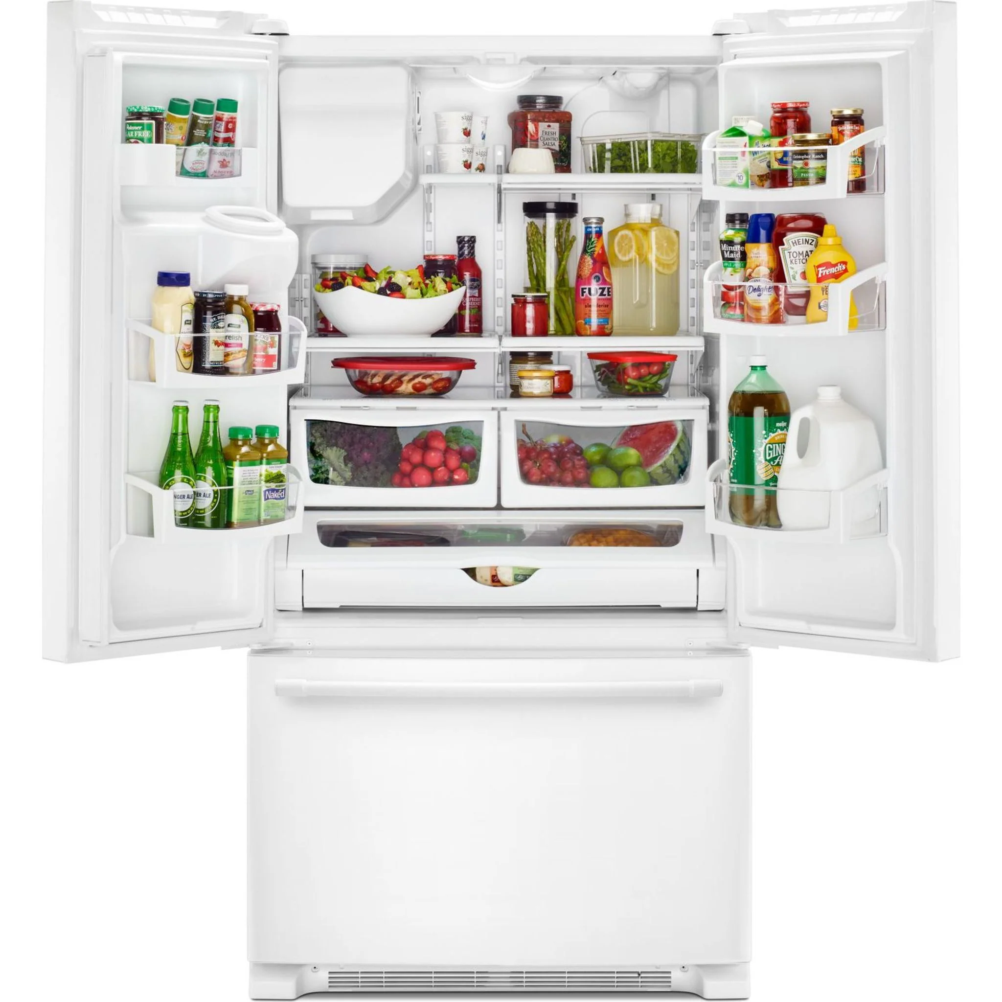 Maytag 36- Inch Wide French Door Refrigerator with PowerCold Feature - 25 Cu. Ft. -White (MFI2570FEW) - Image 17