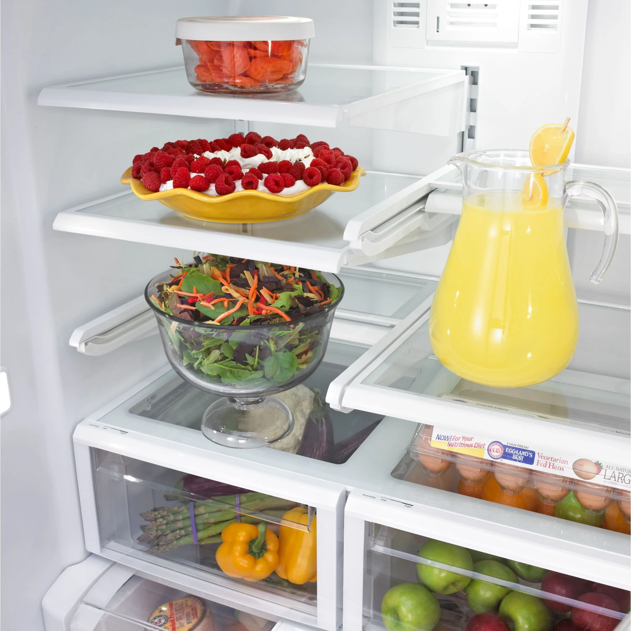Maytag 36- Inch Wide French Door Refrigerator with PowerCold Feature - 25 Cu. Ft. -White (MFI2570FEW) - Image 4