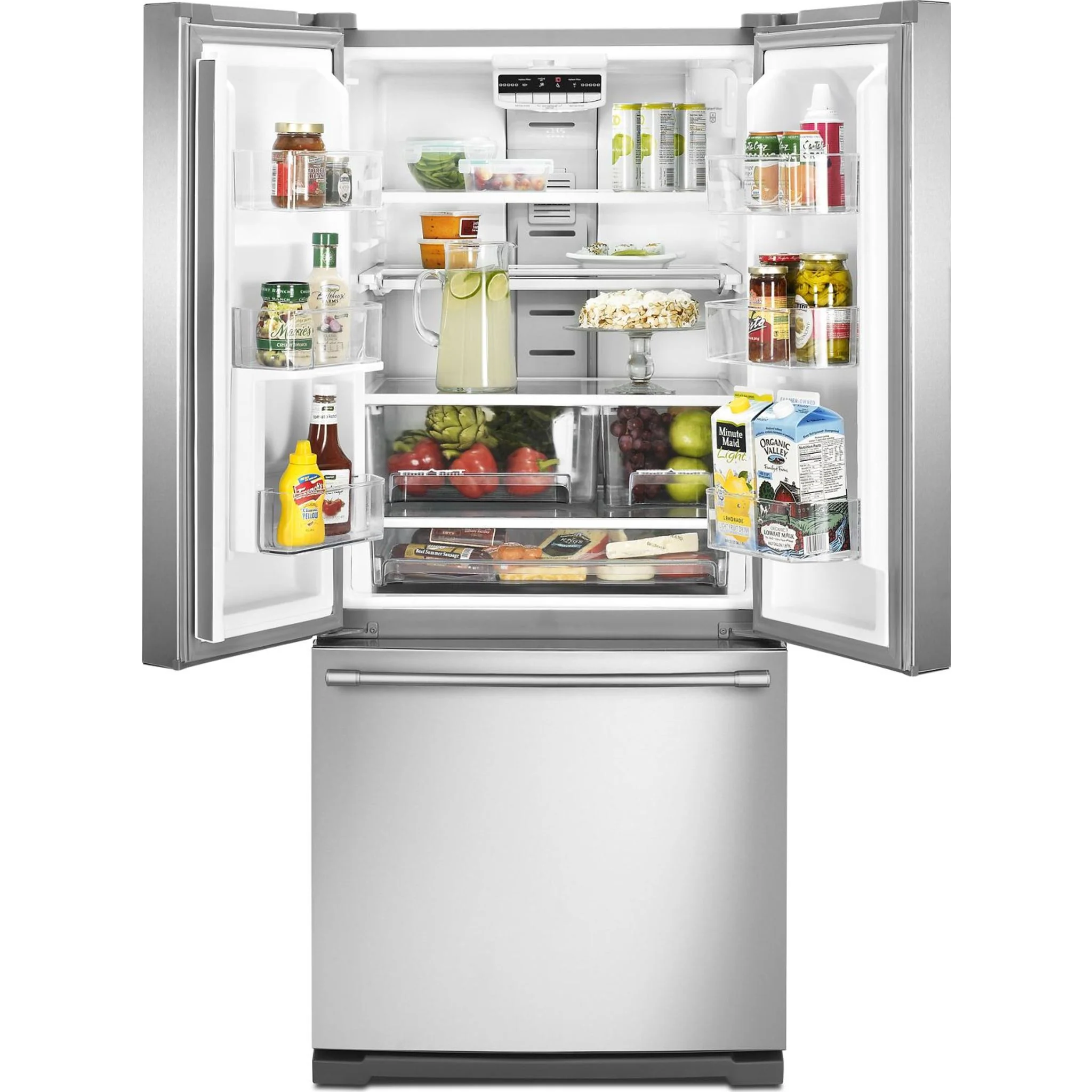 Maytag 19.6 cu ft French Door Refrigerator with StrongboxDoor Bins -Fingerprint Resistant Stainless Steel (MFB2055FRZ) - Image 8