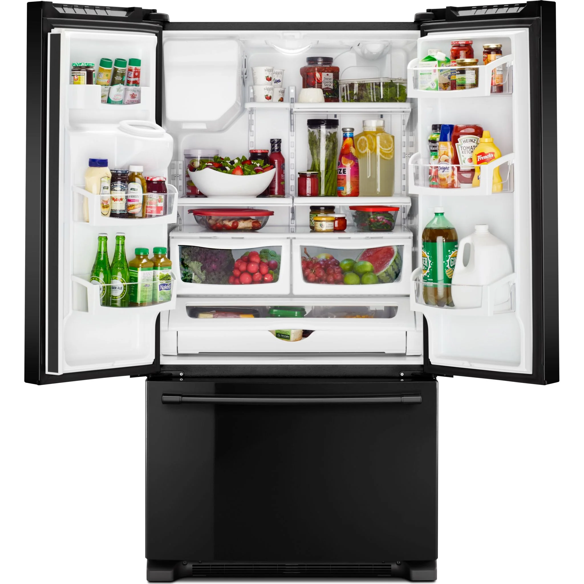 Maytag 36- Inch Wide French Door Refrigerator with PowerCold Feature - 25 Cu. Ft. -Black (MFI2570FEB) - Image 3