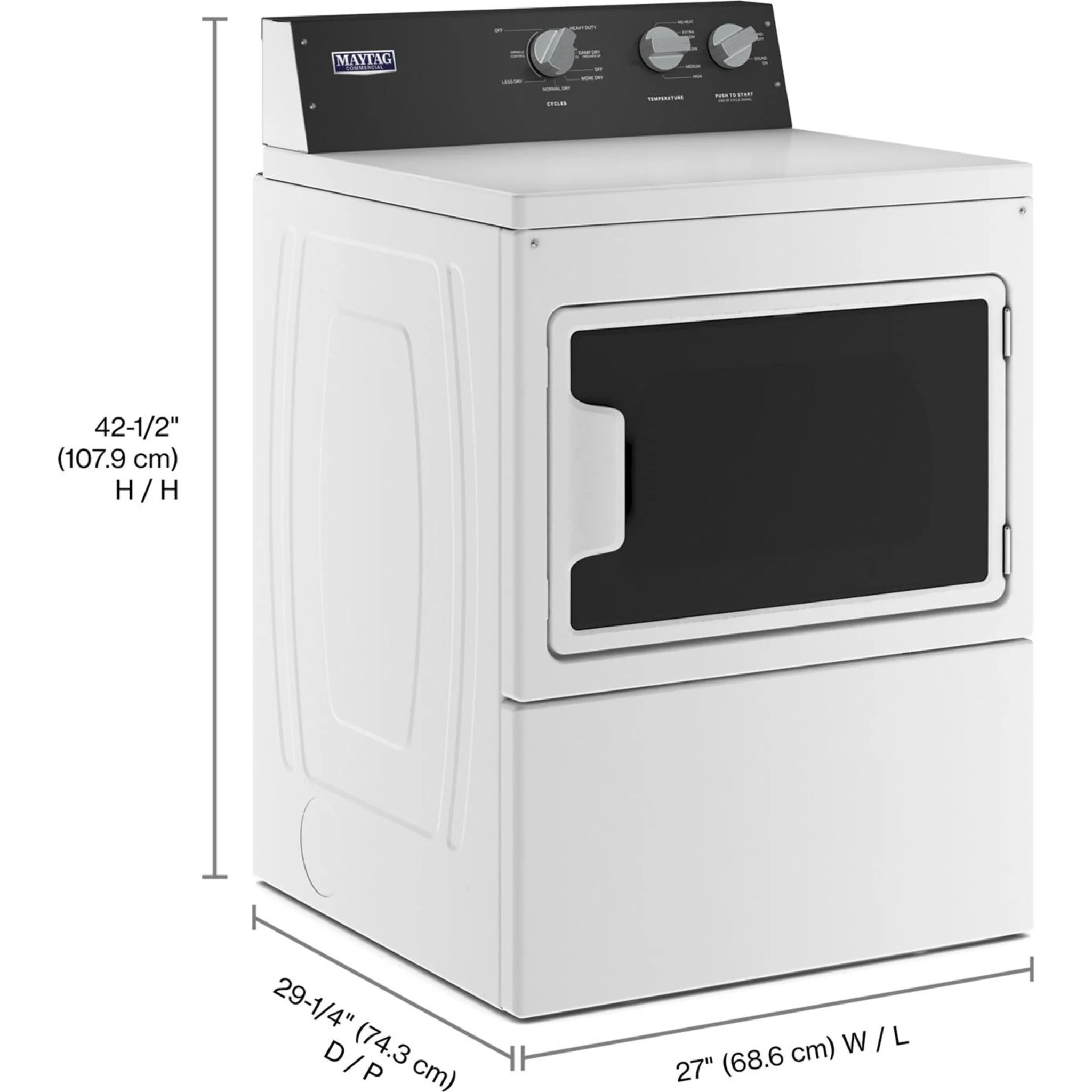 Maytag Commercial-Grade Residential Dryer - 7.4 cu. ft. -White (YMEDP586GW) - Image 23