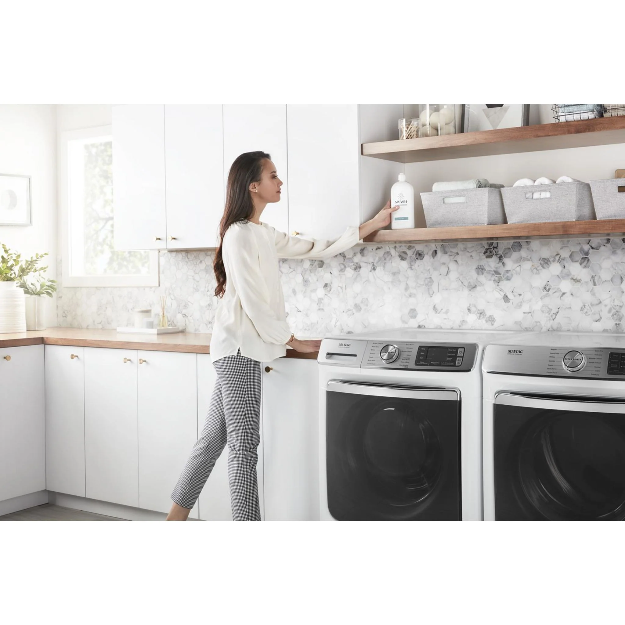 Maytag Smart Front Load Washer with Extra Power and 24-Hr Fresh Hold option - 5.8 cu. ft. -White (MHW8630HW) - Image 13