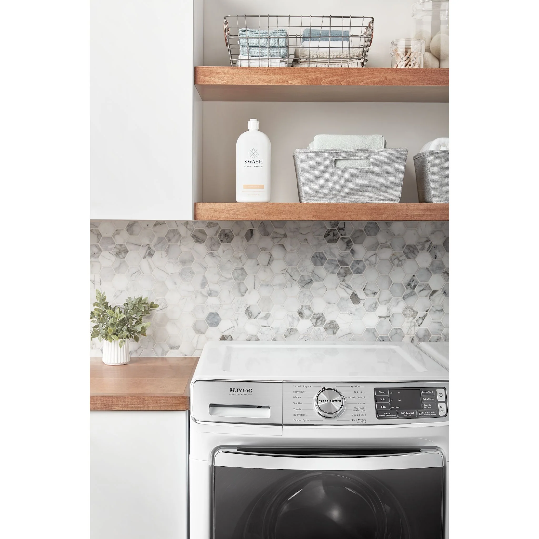 Maytag Smart Front Load Washer with Extra Power and 24-Hr Fresh Hold option - 5.8 cu. ft. -White (MHW8630HW) - Image 17