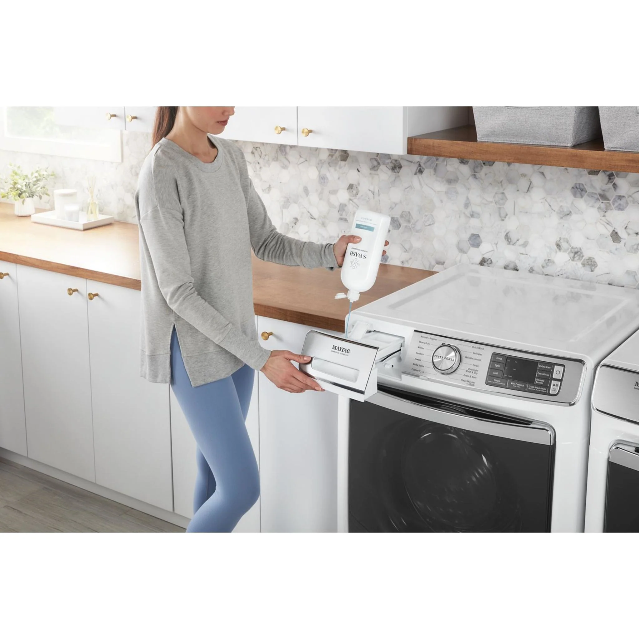 Maytag Smart Front Load Washer with Extra Power and 24-Hr Fresh Hold option - 5.8 cu. ft. -White (MHW8630HW) - Image 37