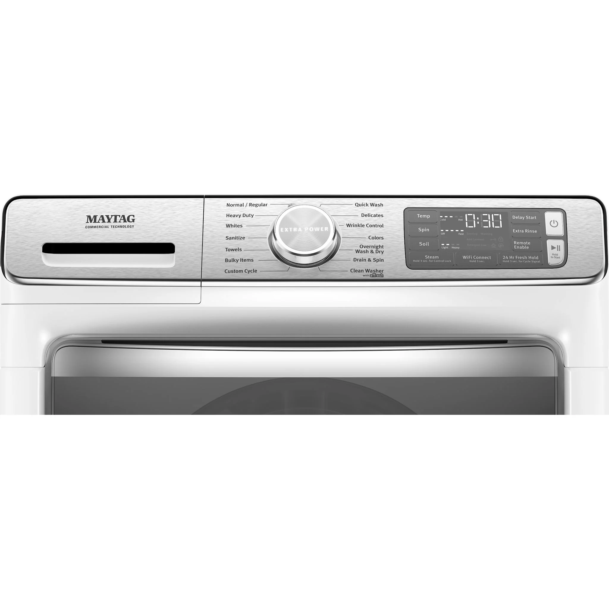 Maytag Smart Front Load Washer with Extra Power and 24-Hr Fresh Hold option - 5.8 cu. ft. -White (MHW8630HW) - Image 7